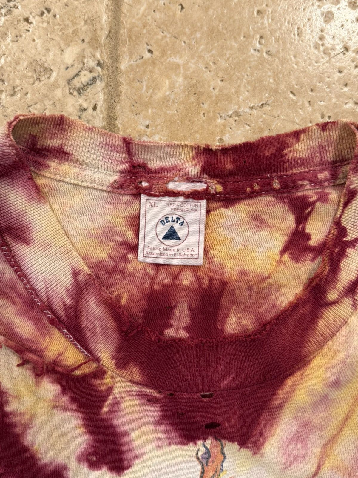 Vintage Vintage Grateful Dead Psychedelic Sun Dubois Tie Dye T-Shirt Size US XL / EU 56 / 4 - 9 Thumbnail
