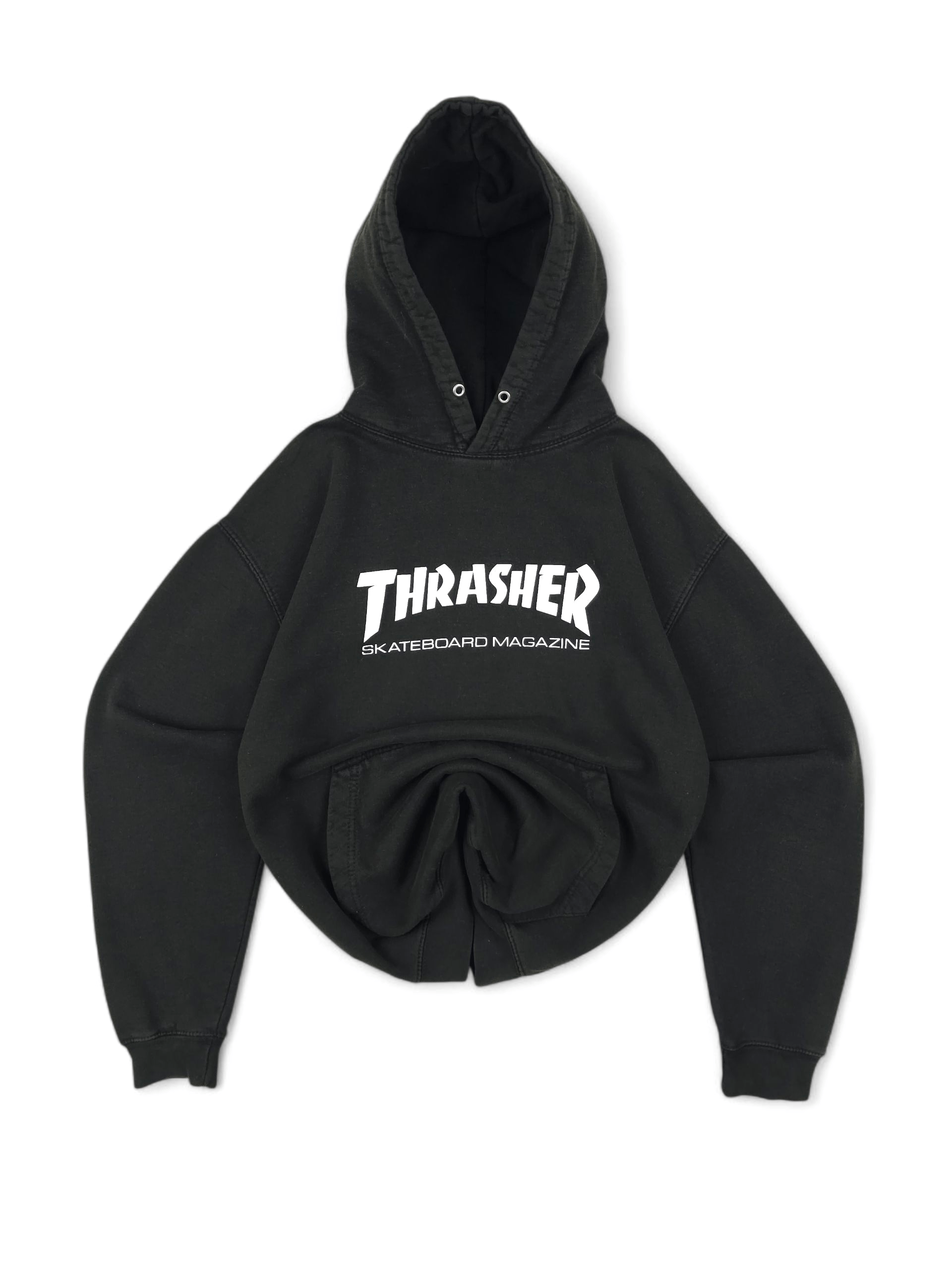 Thrasher 💎 Vintage Thrasher Skate Hoodie Washed Punk Grunge Y2K Size US M / EU 48-50 / 2 - 1 Thumbnail