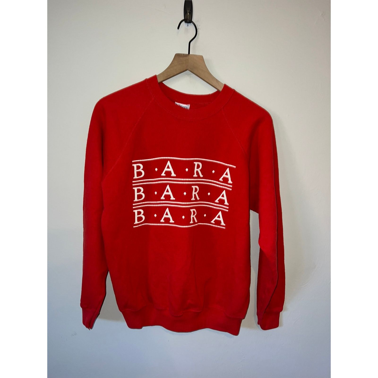 Hanes Vintage Bara Sweatshirt Red Graphic Crewneck 80s VTG Large Size US L / EU 52-54 / 3 - 1 Thumbnail