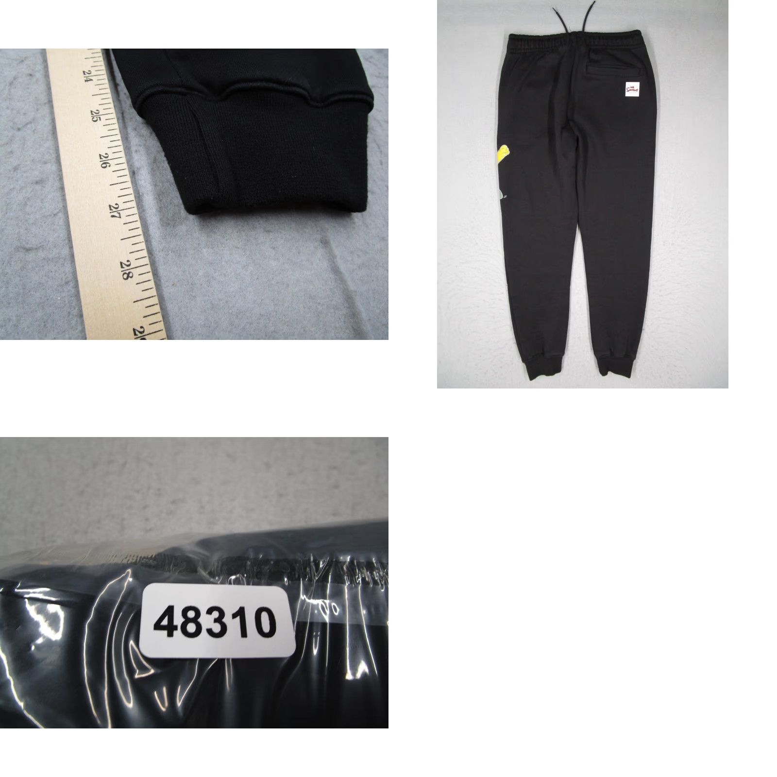 Vintage VINTAGE The Simpsons Mens Sweatpants Large Black Homer Cartoon Joggers Casual Sportswear Size US 31 - 8 Thumbnail