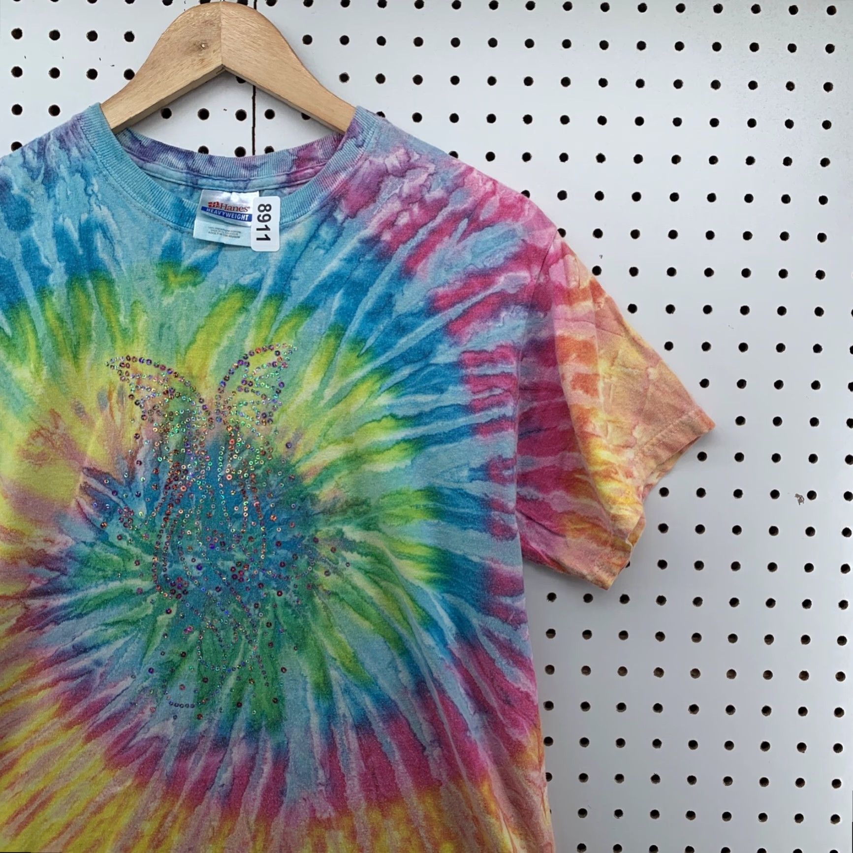 Hanes VINTAGE Hanes Black Tie Dye Shirt Adult Medium Short Sleeve Hip Hop Hippie Mens Size M / US 6-8 / IT 42-44 - 5 Thumbnail