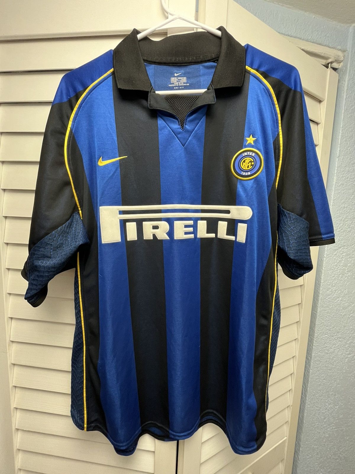 Nike Inter Milan Match Worn Player Issue 2001-02 Jersey Size US XL / EU 56 / 4 - 2 Thumbnail