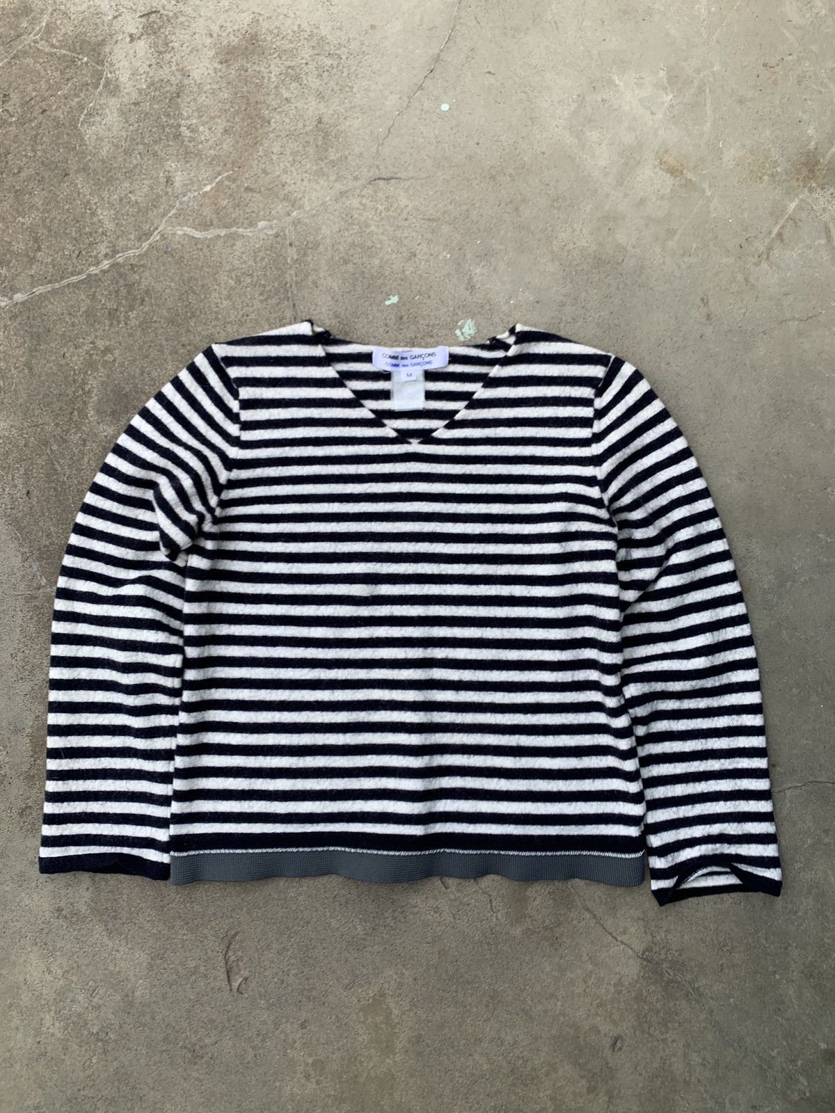 Comme des Garcons Archive Comme des Garcons Striped Wool Crop Sweater Size M / US 6-8 / IT 42-44 - 1 Thumbnail