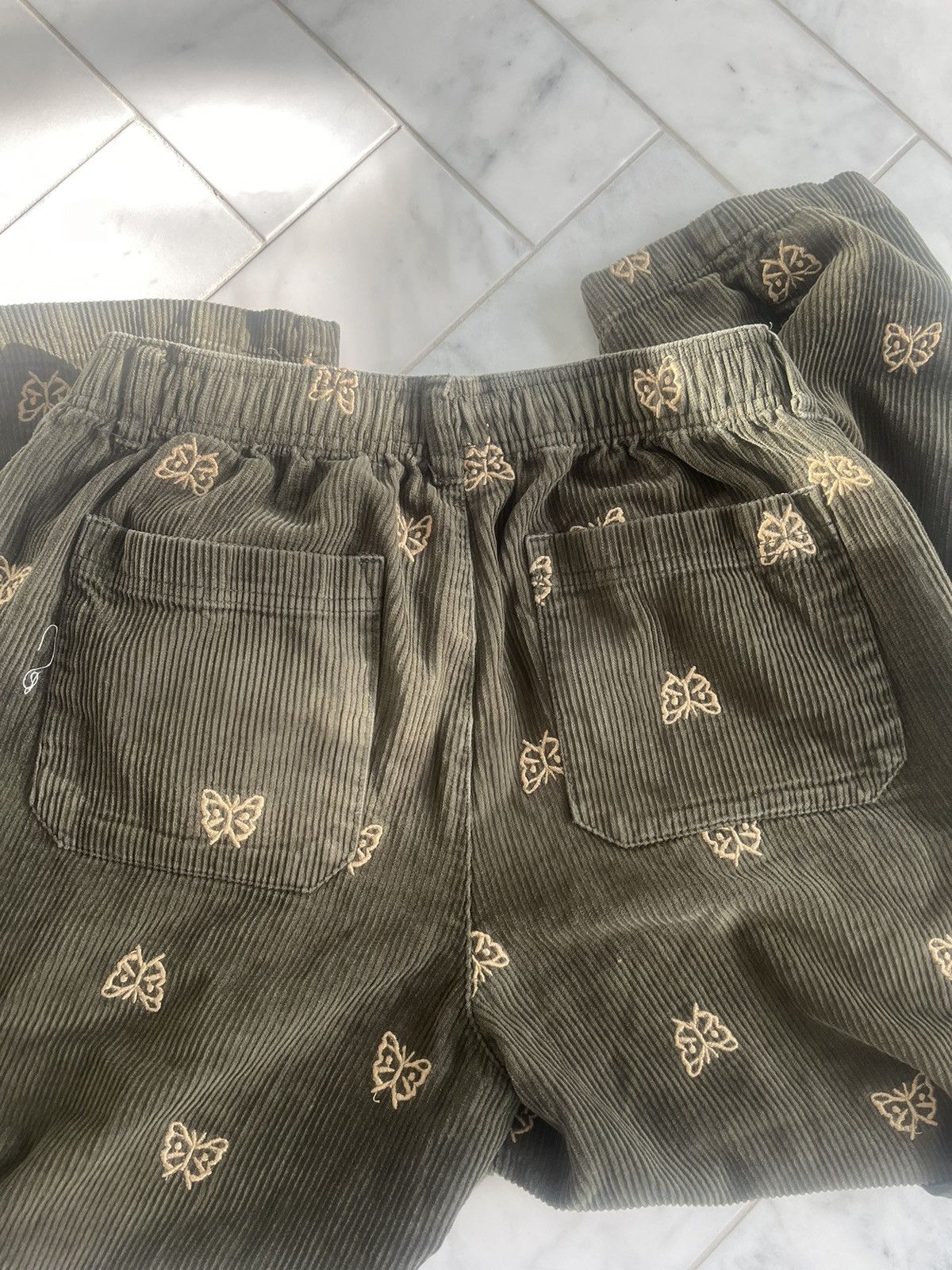 Vintage Corduroy Baggy Pants With Butterfly Detail Size US 30 / EU 46 - 4 Thumbnail