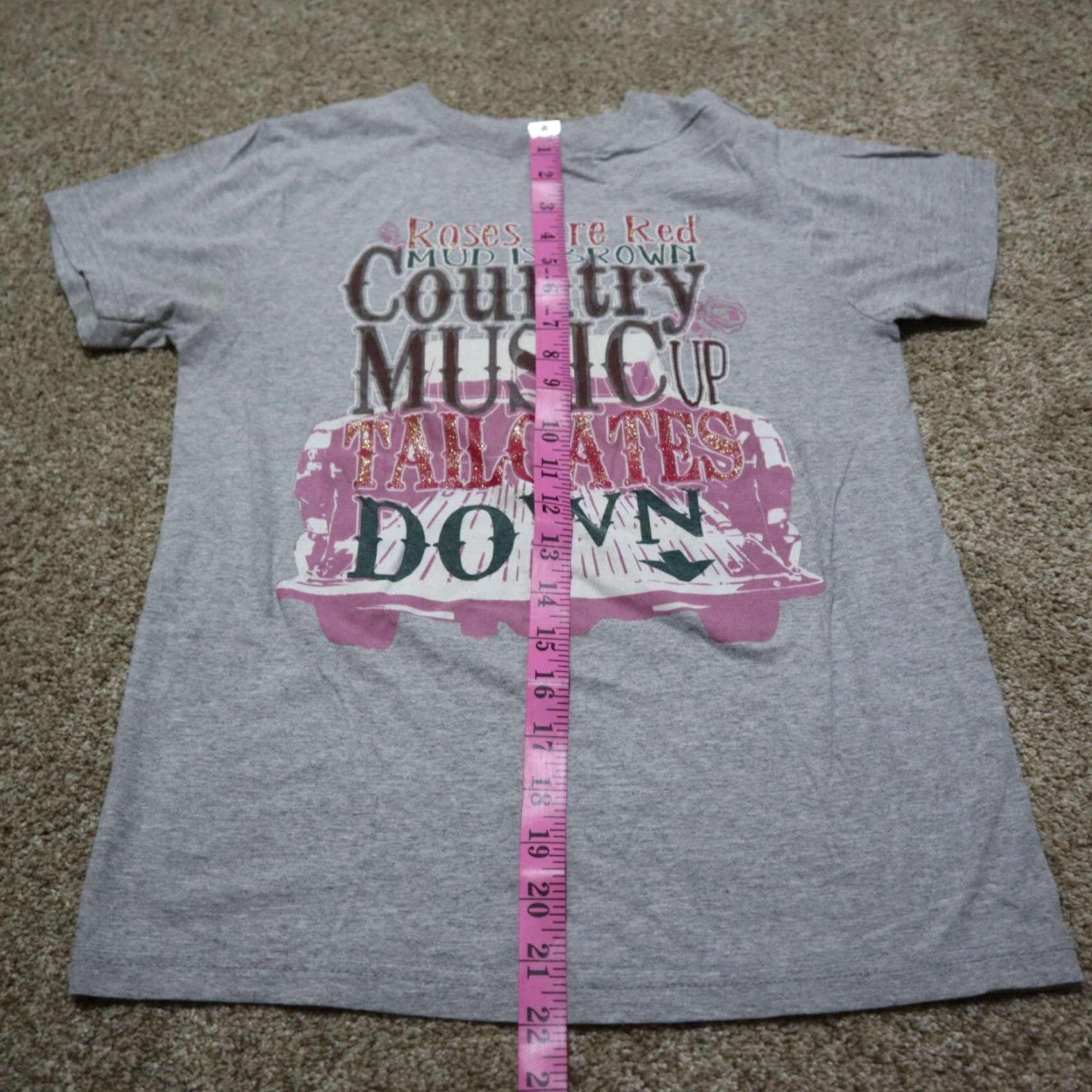Vintage Roses Red Mud Brown Country Music Up Tailgate Down Tee T-Shirt Women's Size S Size S / US 4 / IT 40 - 7 Thumbnail