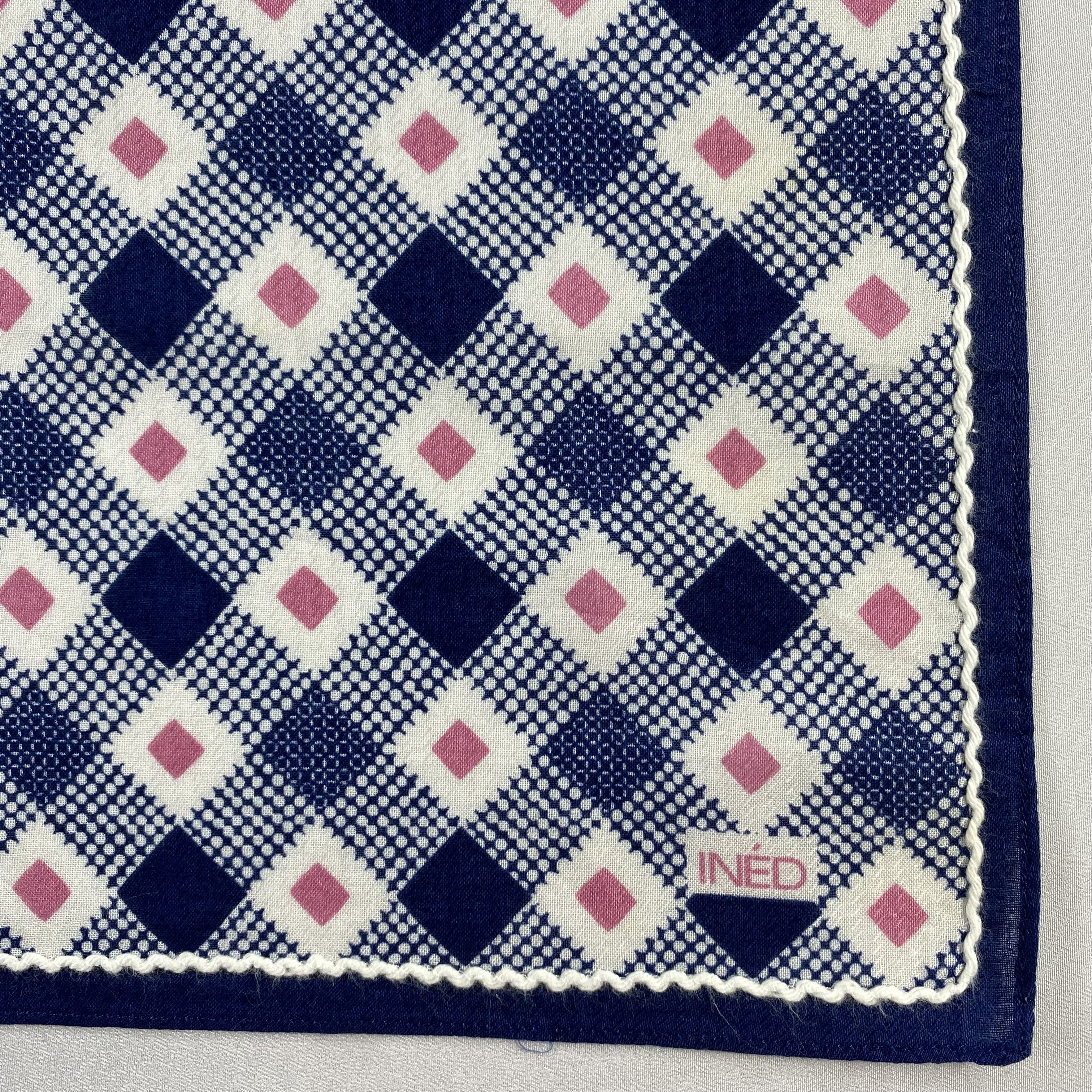 Vintage Ined Handkerchief / Neckerchief / Bandana-P1847 Size ONE SIZE - 3 Thumbnail
