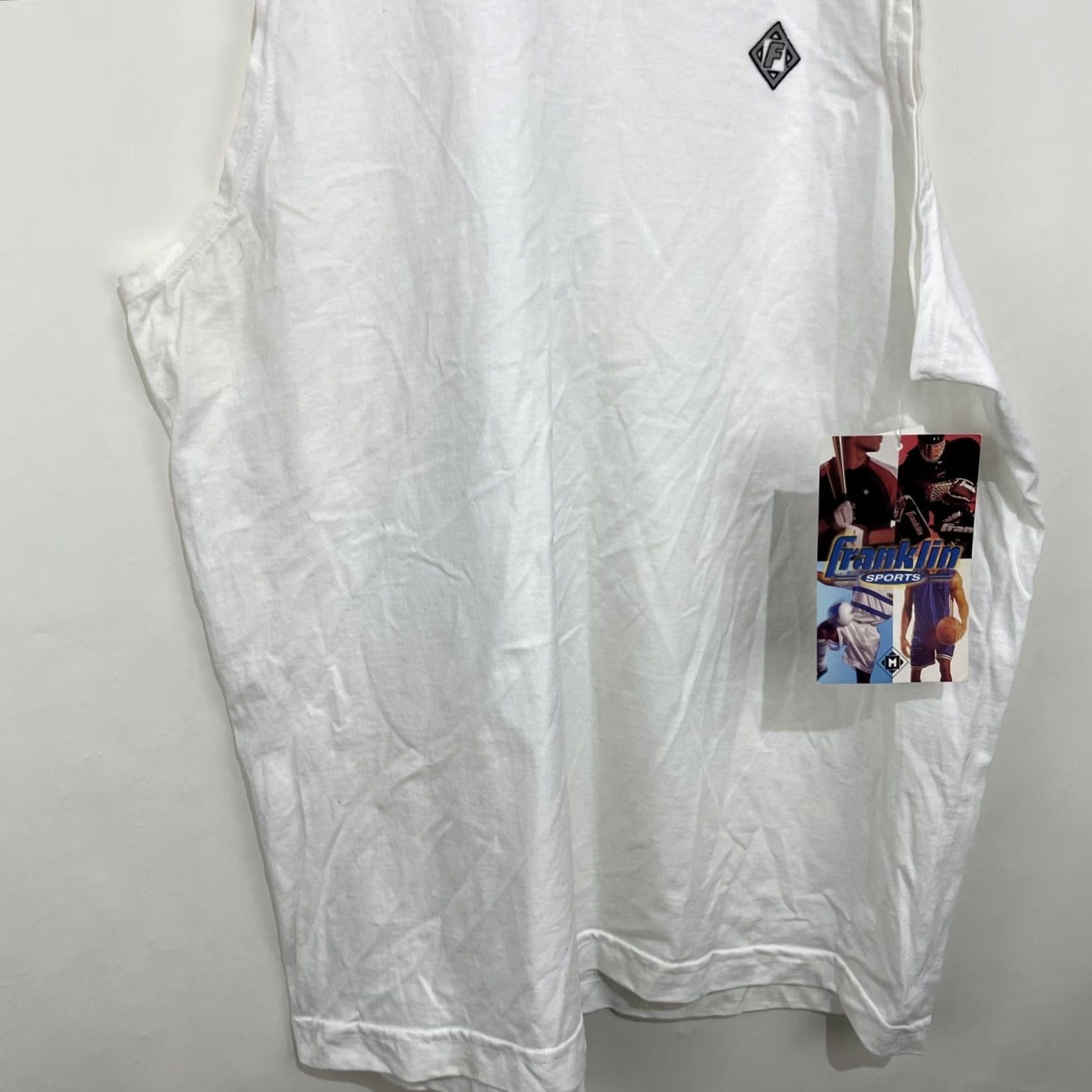 Vintage VINTAGE Franklin Sports Sleeveless Shirt Tank Top White M Medium Basketball 90s Mens Sleeveless Tank Shirt Size US M / EU 48-50 / 2 - 7 Thumbnail