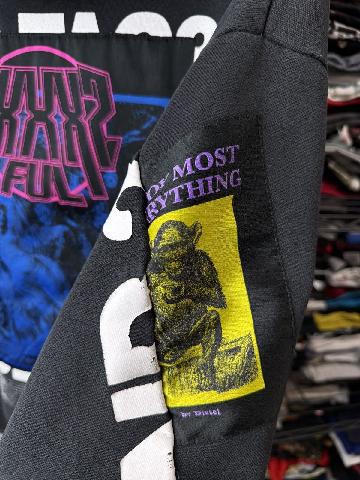 Diesel 💥 Rare! Patchwork Diesel Archive Hoodie Avant Garde Hype Size US M / EU 48-50 / 2 - 14 Thumbnail