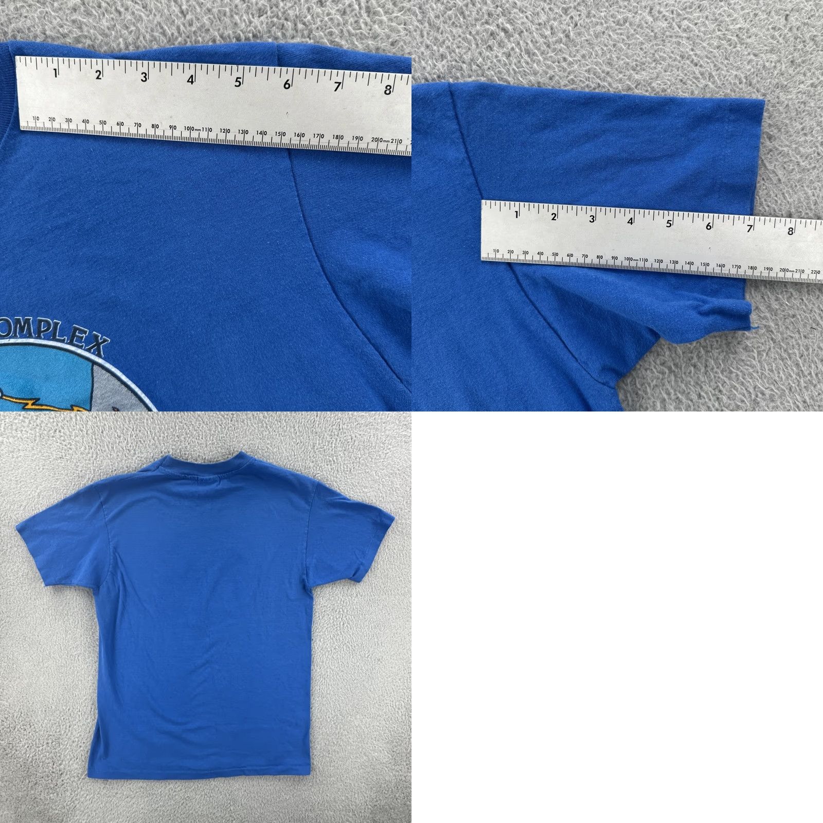 Hanes VINTAGE Hanes Beefy-T Shirt Mens L Blue 90s USA Arch Rock Complex Graphic Print Short Sleeve Crew Neck Size US L / EU 52-54 / 3 - 9 Thumbnail