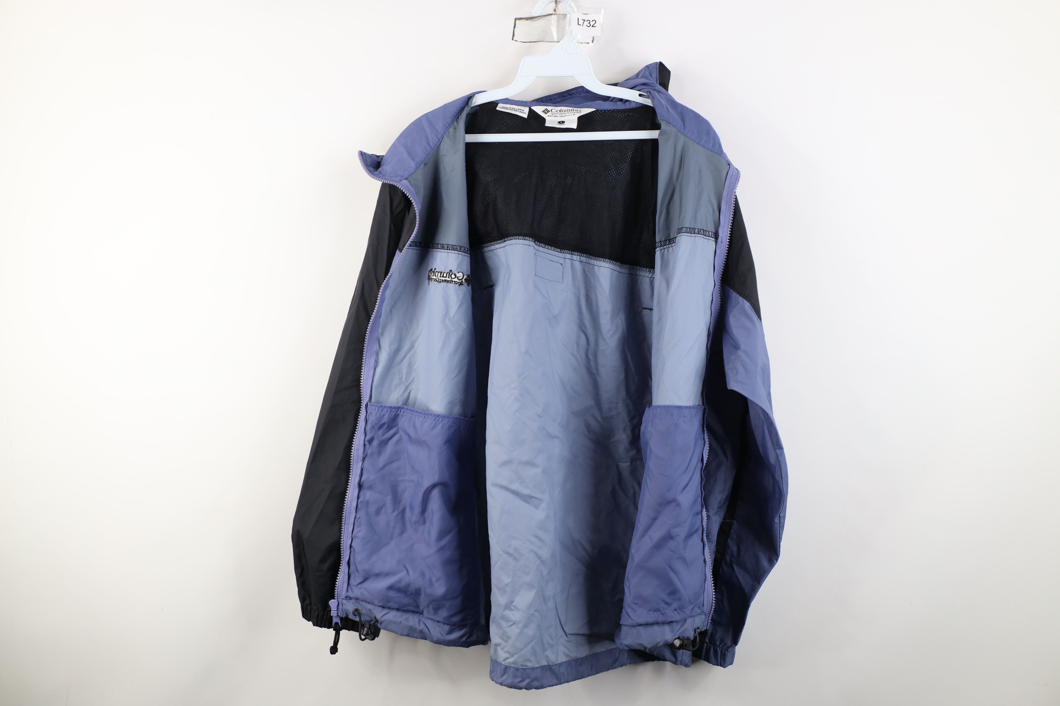 Columbia Vintage 90s Columbia Packable Hooded Rain Windbreaker Jacket Size L / US 10 / IT 46 - 10 Thumbnail