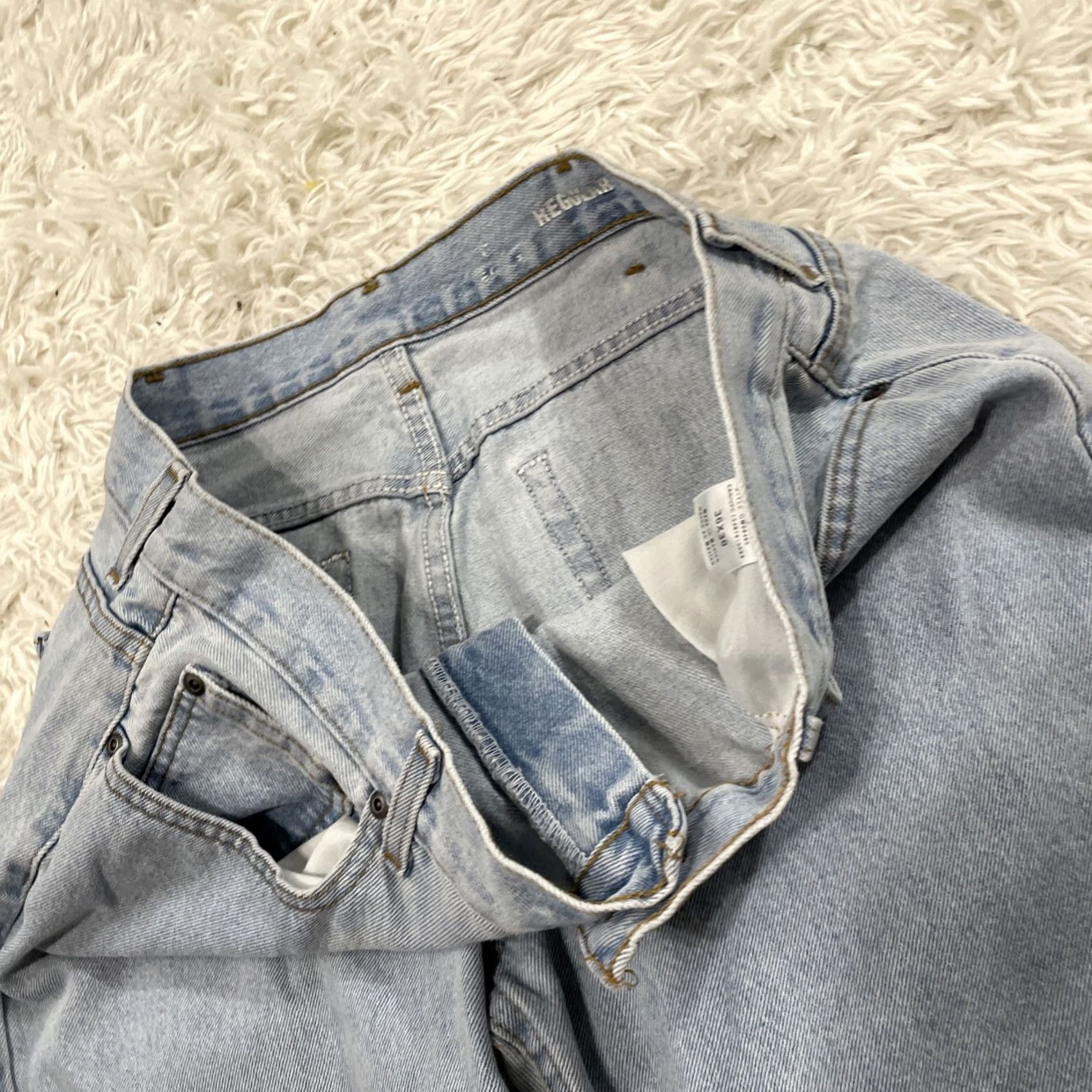 George VINTAGE GEORGE Jeans Men 36x30 Light Blue Wash Denim Regular Straight VTG Y2k Streetwear Mens Jeans Size US 36 / EU 52 - 6 Thumbnail