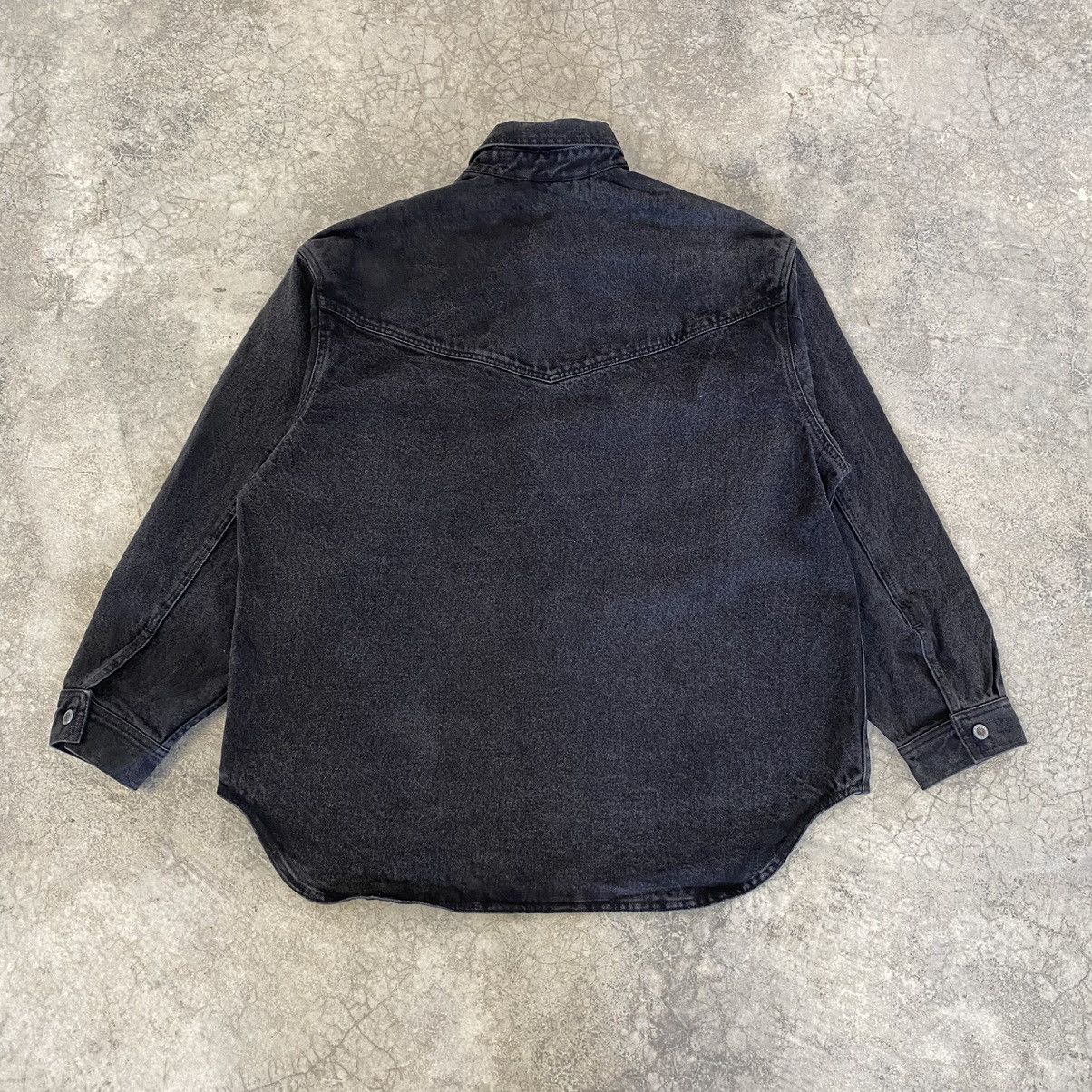 Levi's VTG 90’s Levis Silvertab Faded Black Thick Denim Shirt Size US M / EU 48-50 / 2 - 15 Thumbnail