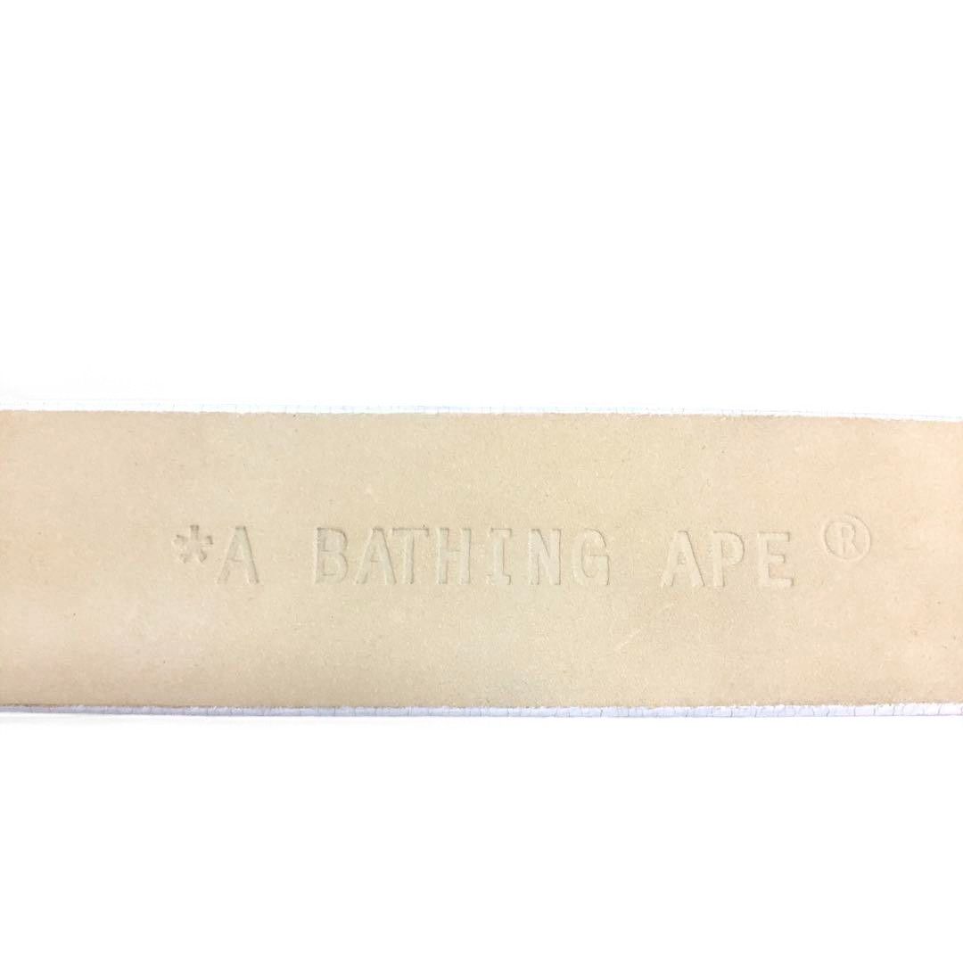 Bape A Bathing Ape (BAPE) - L Embossed Leather Belt Gold Buckle Size ONE SIZE - 2 Thumbnail