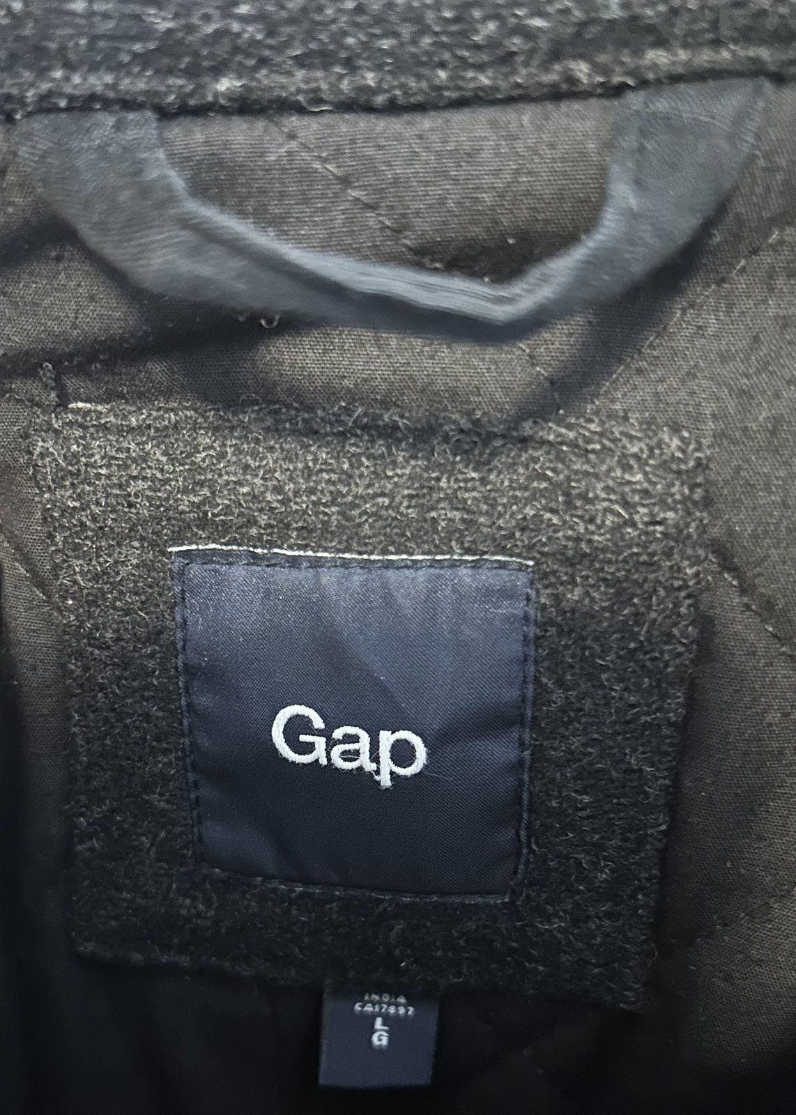 Gap Gap Men’s Dark Grey Button Up Wool Pea Coat - Size L Size US L / EU 52-54 / 3 - 8 Thumbnail