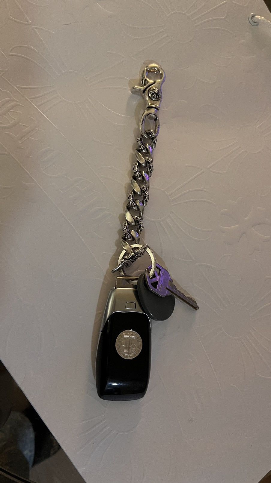 image of Chrome Hearts Fancy Link Keychain, Men's
