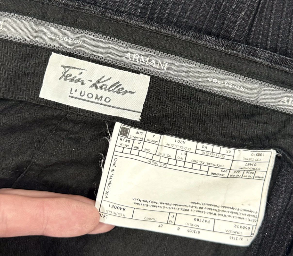 Armani Armani Collezioni Vintage Mens Striped Wool Trousers Sz 54R Size US 38 / EU 54 - 6 Thumbnail