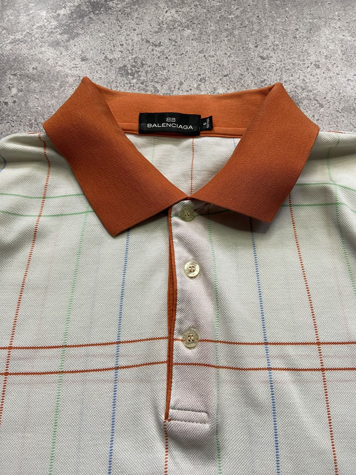 Balenciaga BALENCIAGA Paris Vintage Striped Polo Shirt Size US XXL / EU 58 / 5 - 3 Thumbnail