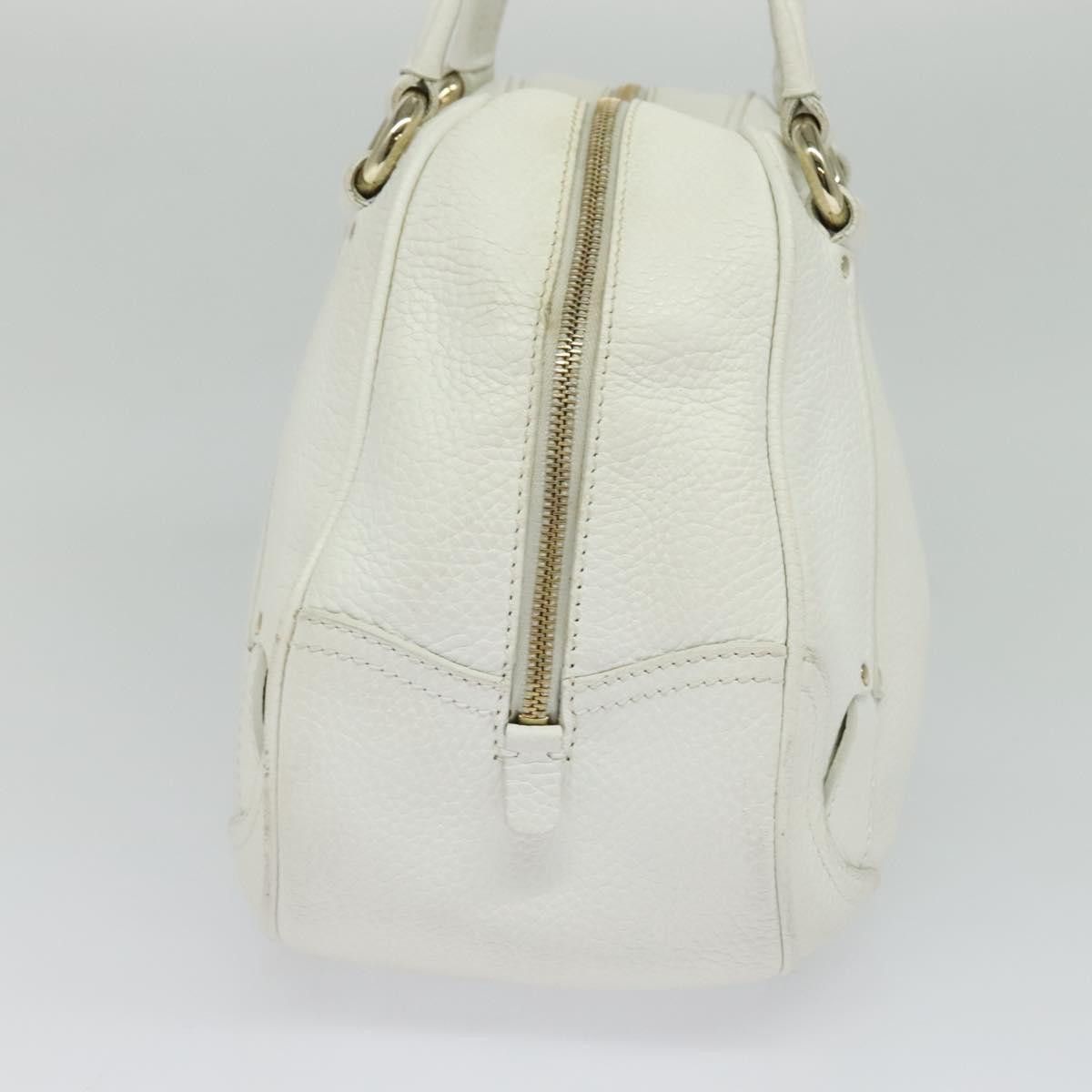 Celine CELINE Hand Bag Leather White Gold Size ONE SIZE - 4 Thumbnail