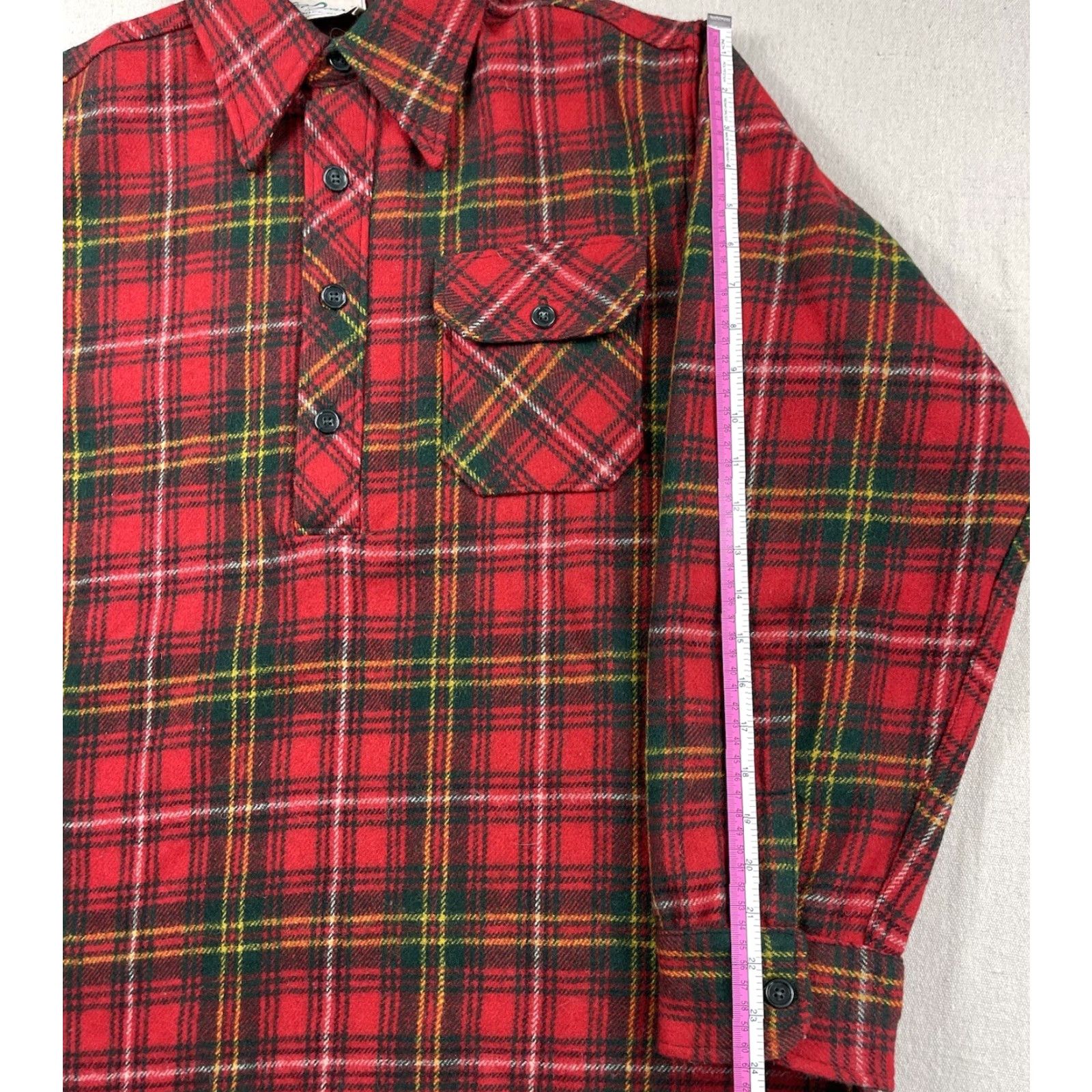 Vintage VINTAGE LL BEAN Wool Trapper Pullover Jacket Mens Sz L Plaid Chore Barn USA Rare Wool Blend 85/15 Button Pockets 100% USA Made Mens Size US L / EU 52-54 / 3 - 5 Thumbnail