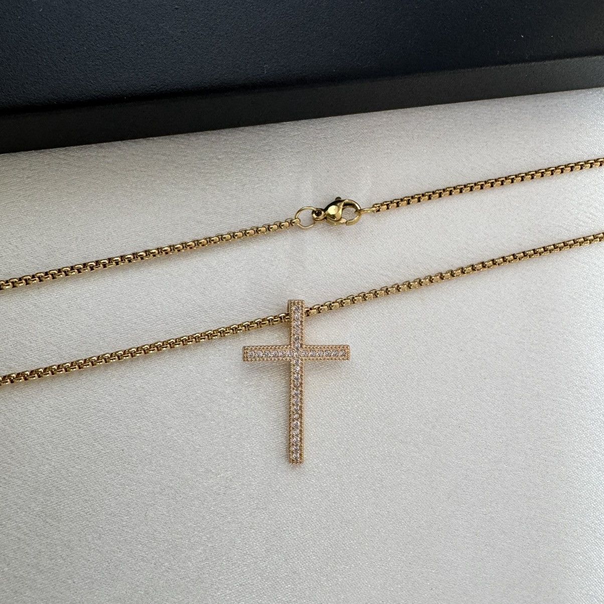 Other CZ Cross Pendant Necklace for Men Women,Hip Hop Unisex Style Size ONE SIZE - 3 Thumbnail