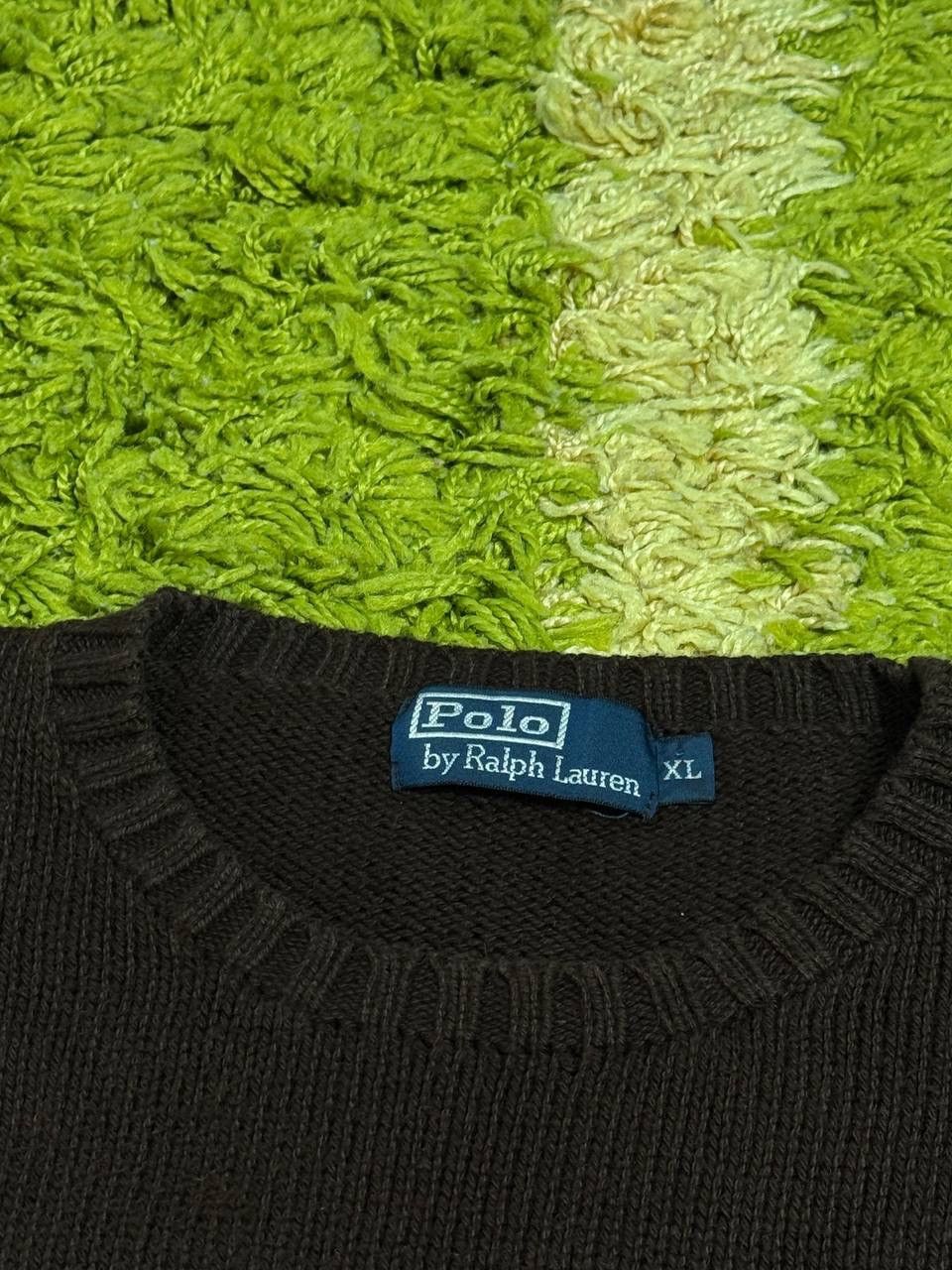 Polo Ralph Lauren × Ralph Lauren × Vintage Vintage Polo Ralph Lauren Brown Knit Sweater Size US XL / EU 56 / 4 - 3 Thumbnail