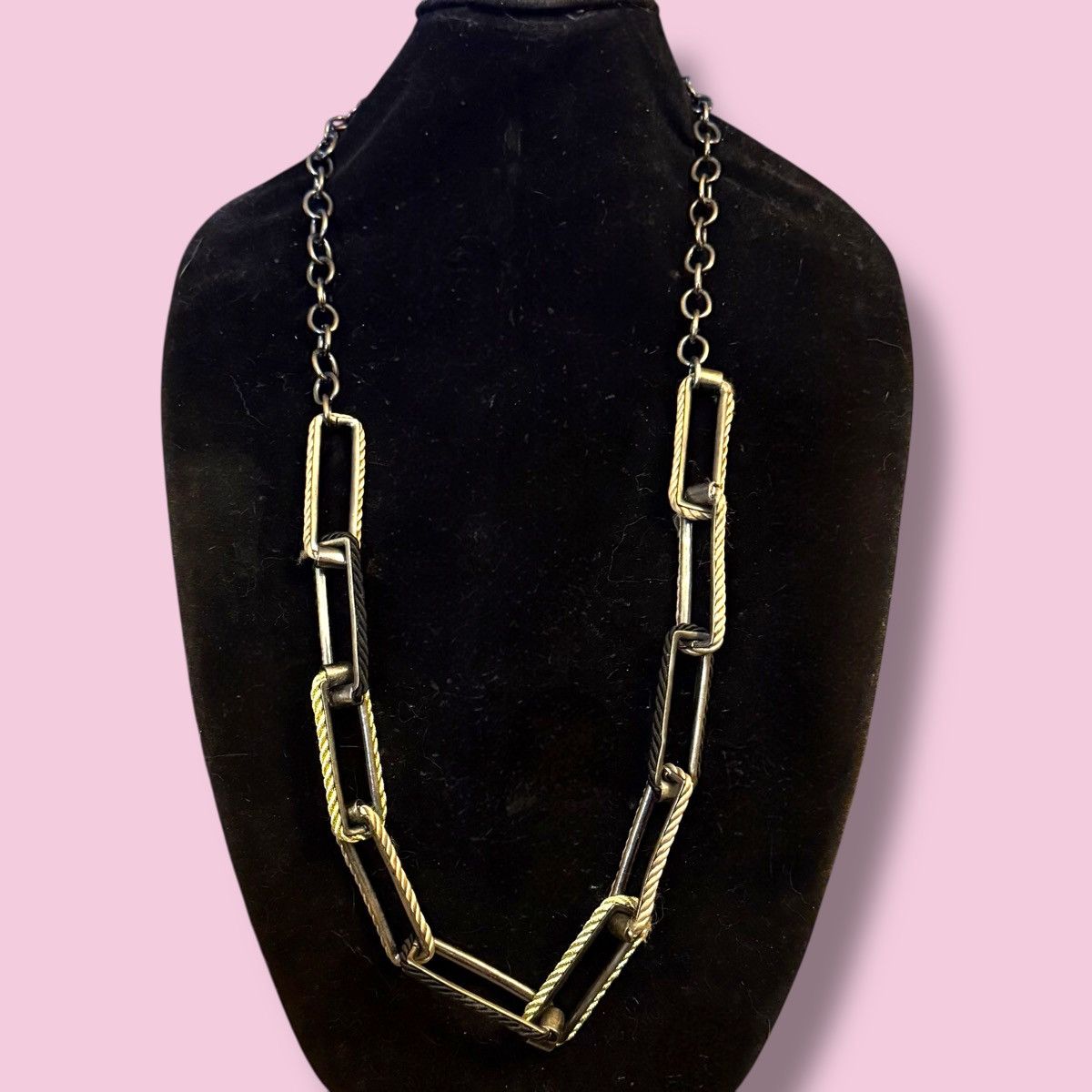 Loft Loft long gunmetal chunky paperclip link necklace Size ONE SIZE - 1 Thumbnail