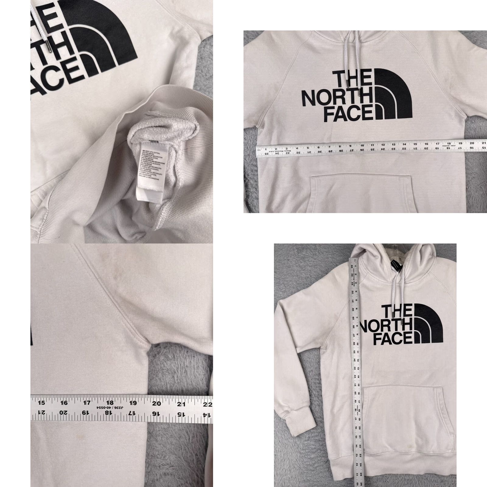 The North Face VINTAGE The North Face Hoodie Pullover Womens Medium White Logo Sweatshirt Activewear Size M / US 6-8 / IT 42-44 - 8 Thumbnail
