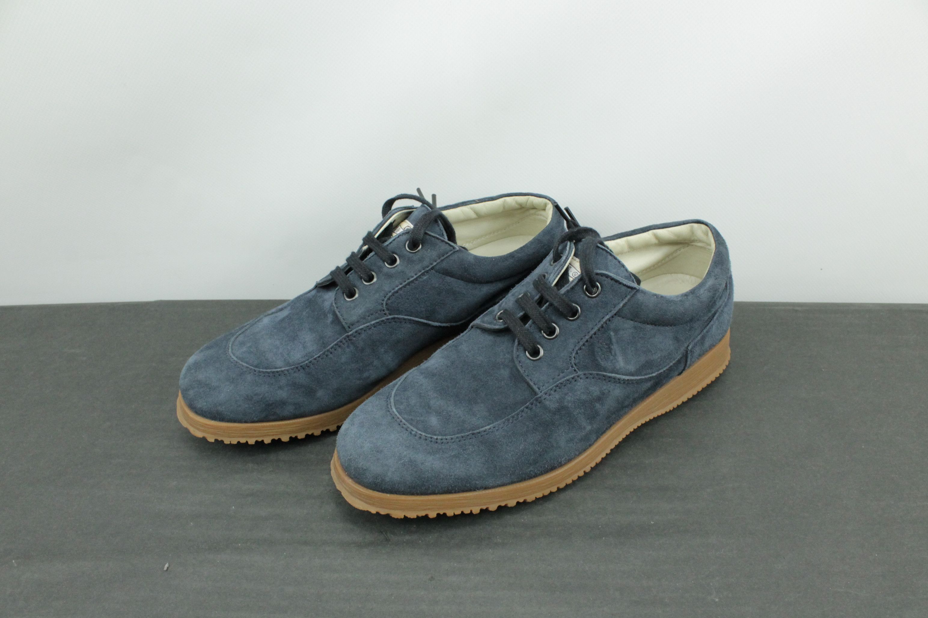 Hogan Hogan Blue Suede Traditional Low Top Lace Up Shoes Size US 8.5 / IT 38.5 - 7 Thumbnail