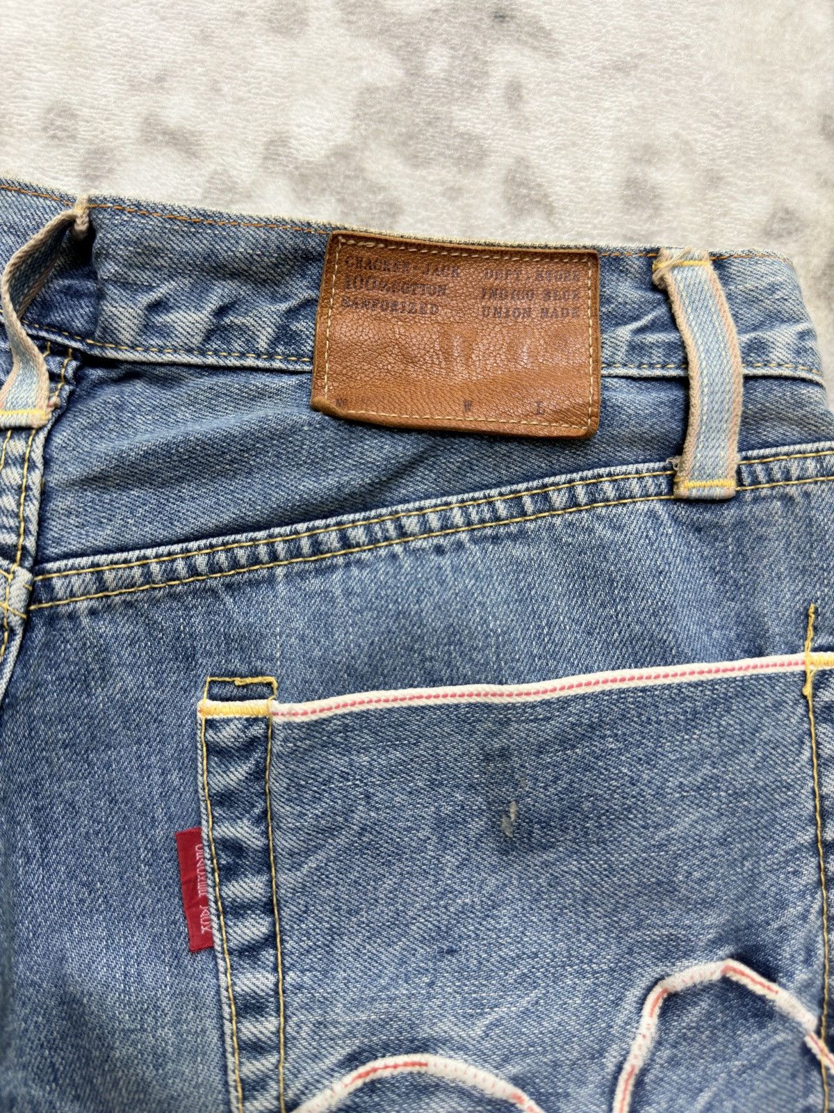 Japanese Brand Vintage Cracker Jack Selvedge Light Washed Denim Jeans Size US 28 / EU 44 - 15 Thumbnail