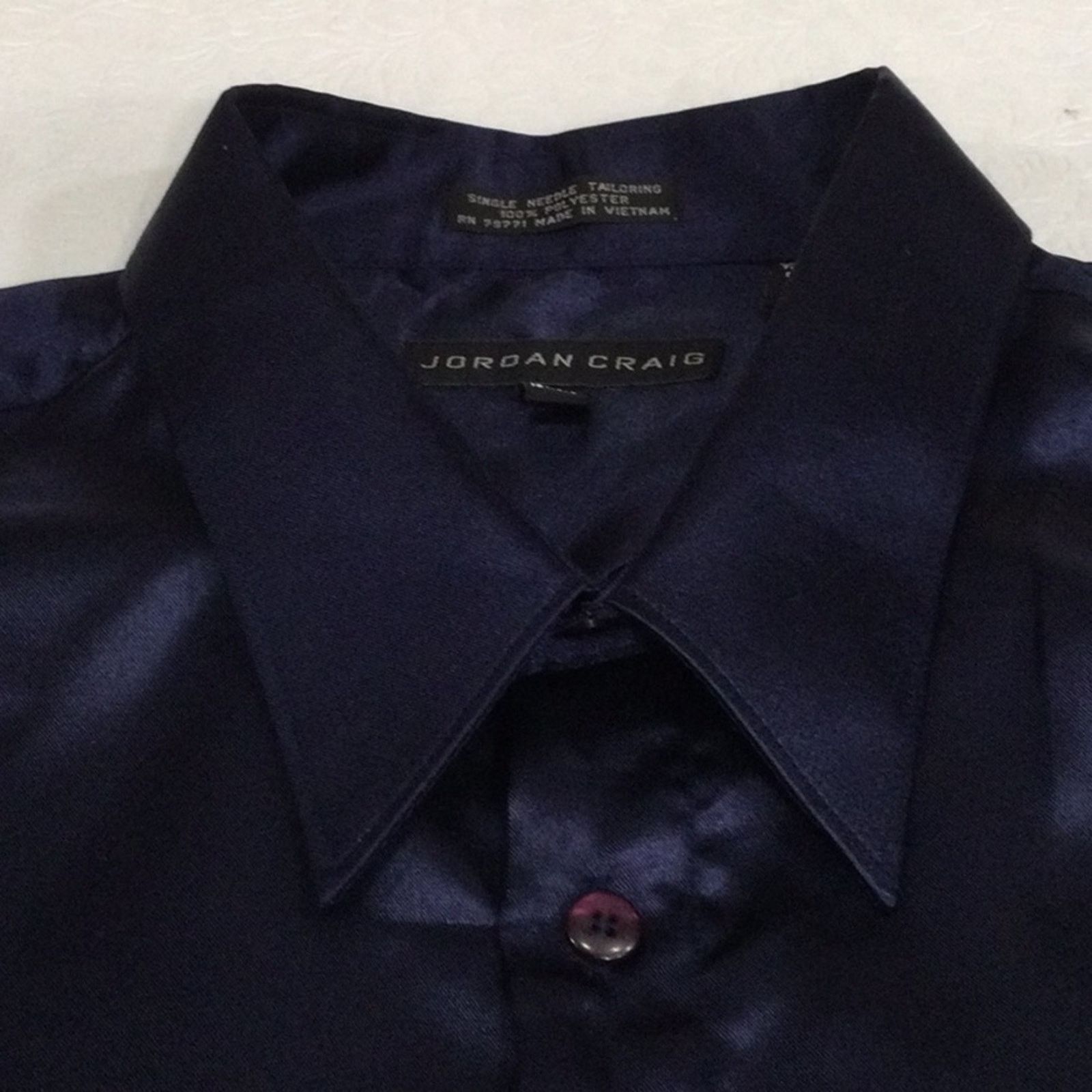 Jordan Craig Jordan Craig Men's Navy Long Sleeve Collared Shirt Size 2XL Size US XXL / EU 58 / 5 - 16 Thumbnail
