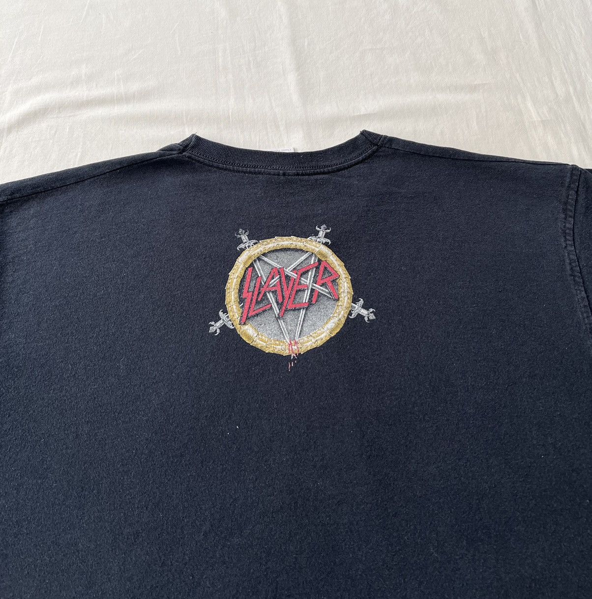 Band Tees Vintage 2003 Slayer Eagle Metal Band Black T-shirt Size US L / EU 52-54 / 3 - 14 Thumbnail