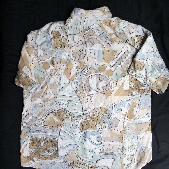 Other Vintage Maxx FM Abstract Geometric Button Shirt Size US M / EU 48-50 / 2 - 5 Thumbnail