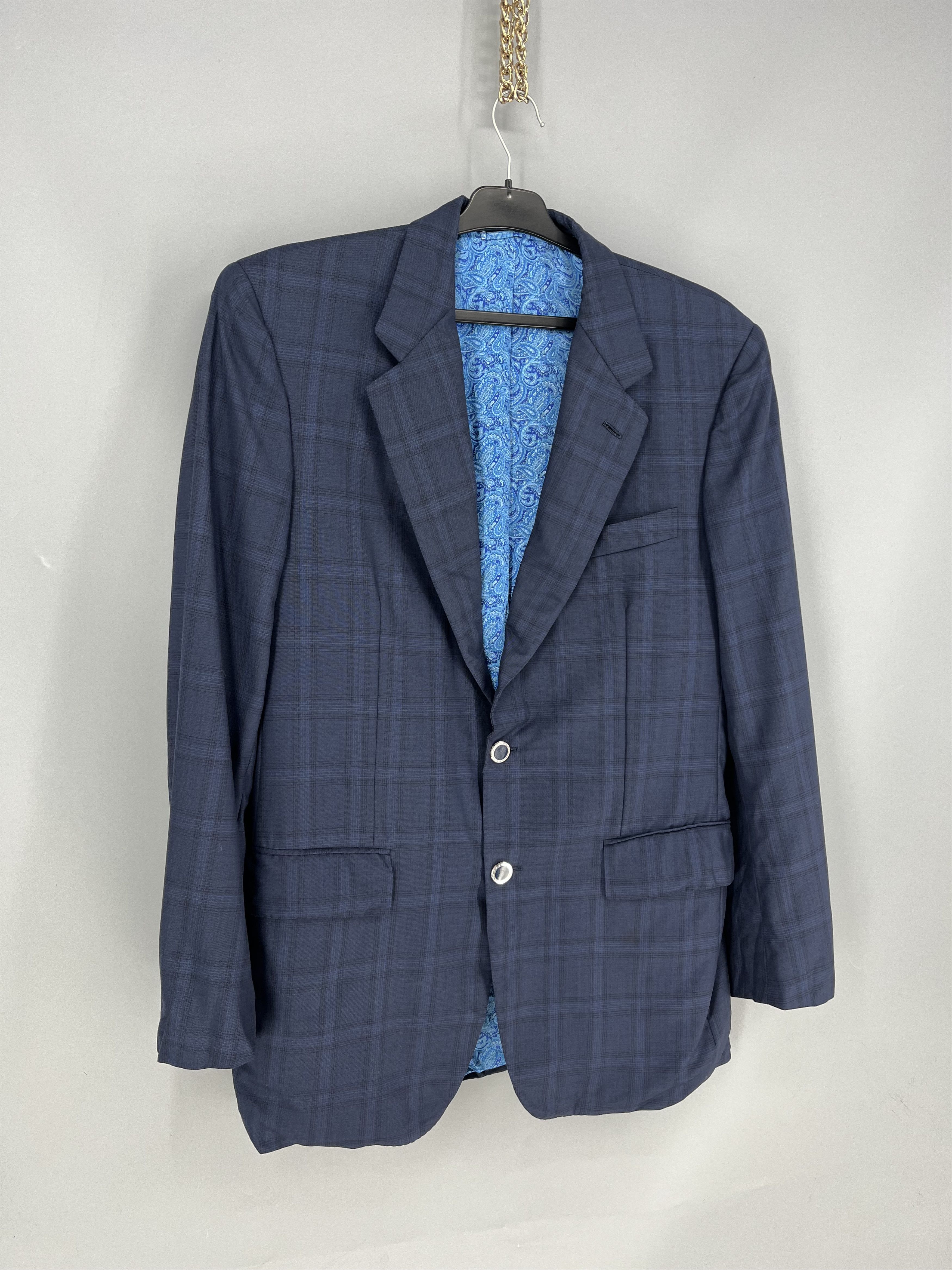 Stefano Ricci Stefano Ricci Two Button Eagle Logo Blazer Super 150 Wool Size 50R - 2 Thumbnail