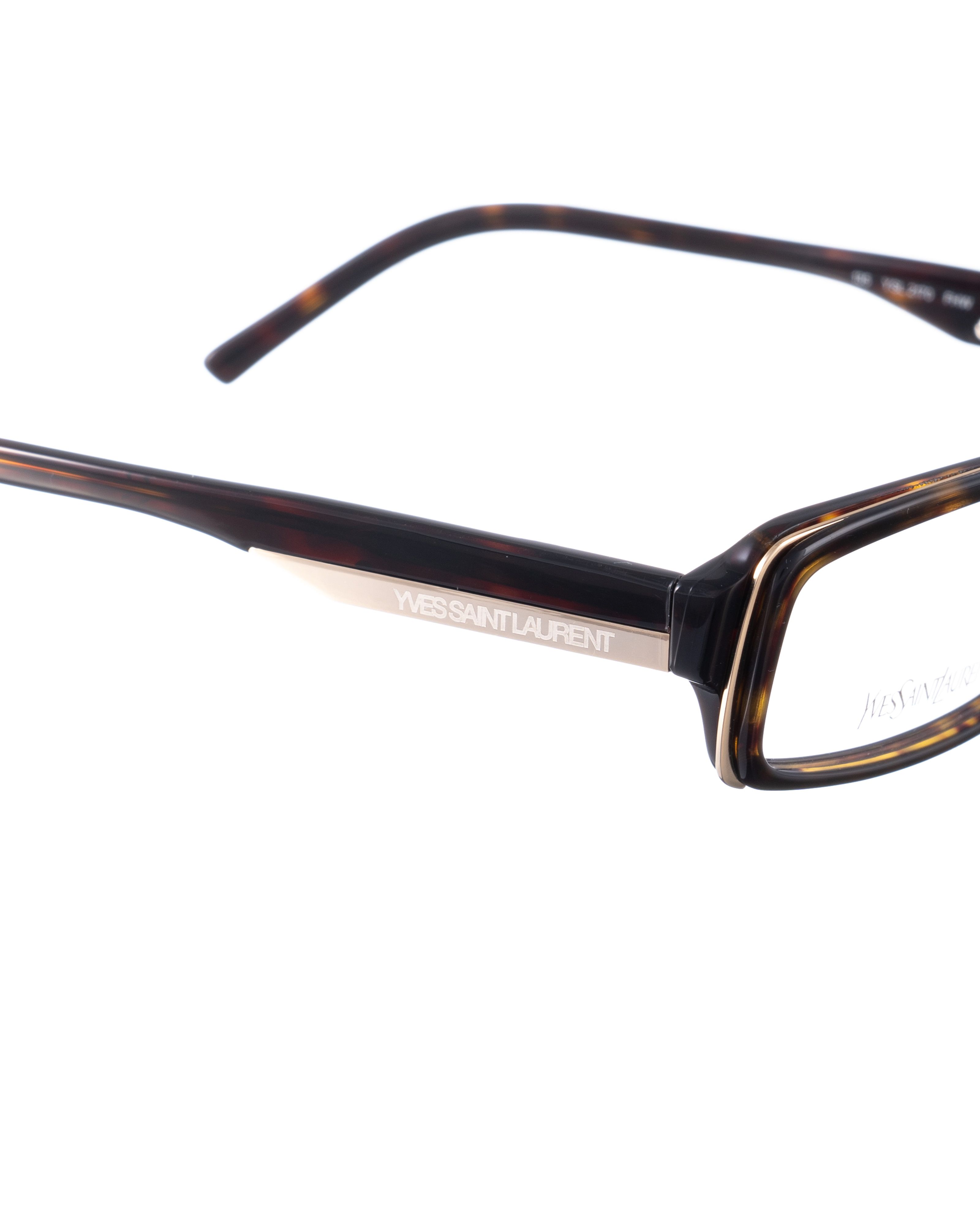 Yves Saint Laurent Yves Saint Laurent 00s Havana Leopard Plastic Glasses Size ONE SIZE - 3 Thumbnail