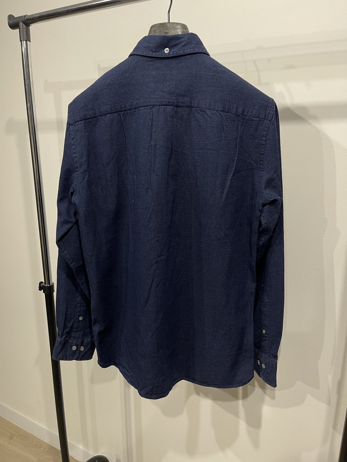 Brooks Brothers Brooks Brothers Red Fleece M Blue Textured Button Down Shirt Size US M / EU 48-50 / 2 - 4 Thumbnail