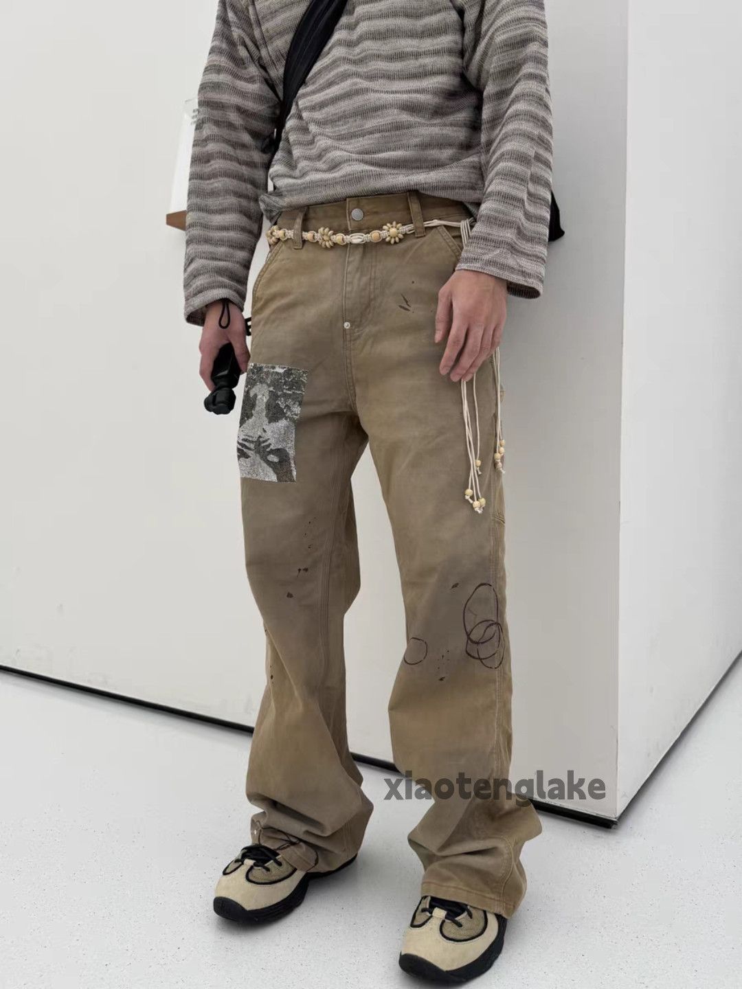 Designer × Japanese Brand × Vintage wsshed faded patch punk grunge work carpenter pants Size US 28 / EU 44 - 4 Thumbnail