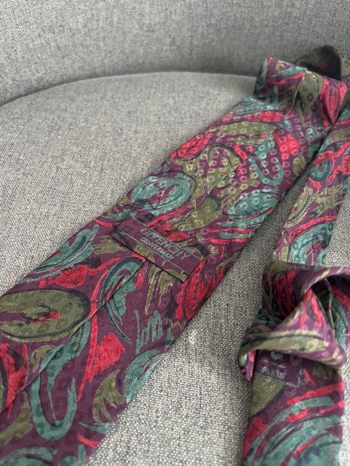 Givenchy Vintage GIVENCHY Gentleman Silk Tie Paisley print Size ONE SIZE - 6 Thumbnail