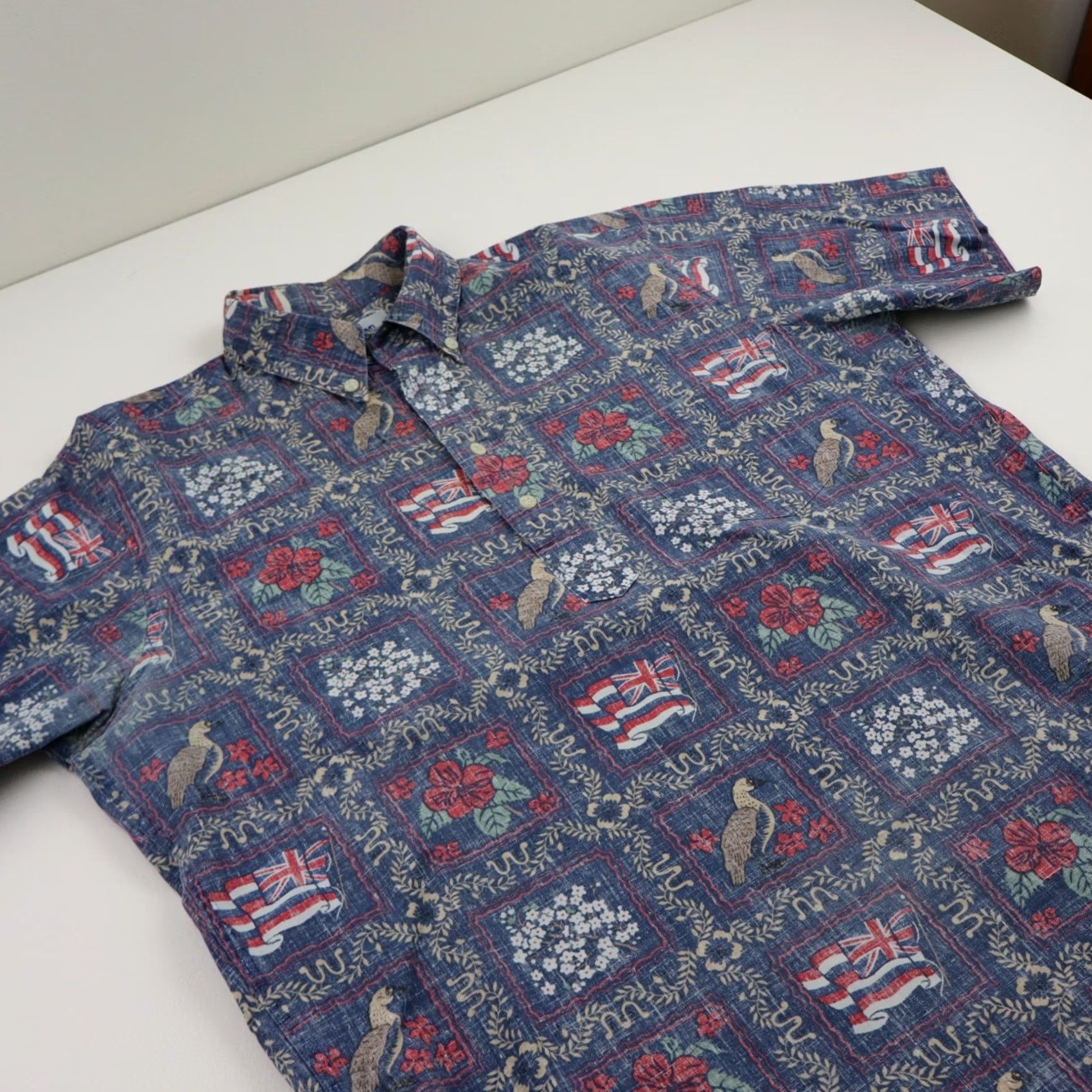 Reyn Spooner VINTAGE Reyn Spooner Hawaiian Shirt Mens M/L Blue Red Aloha Popover Made in Hawaii VTG Size US M / EU 48-50 / 2 - 3 Thumbnail