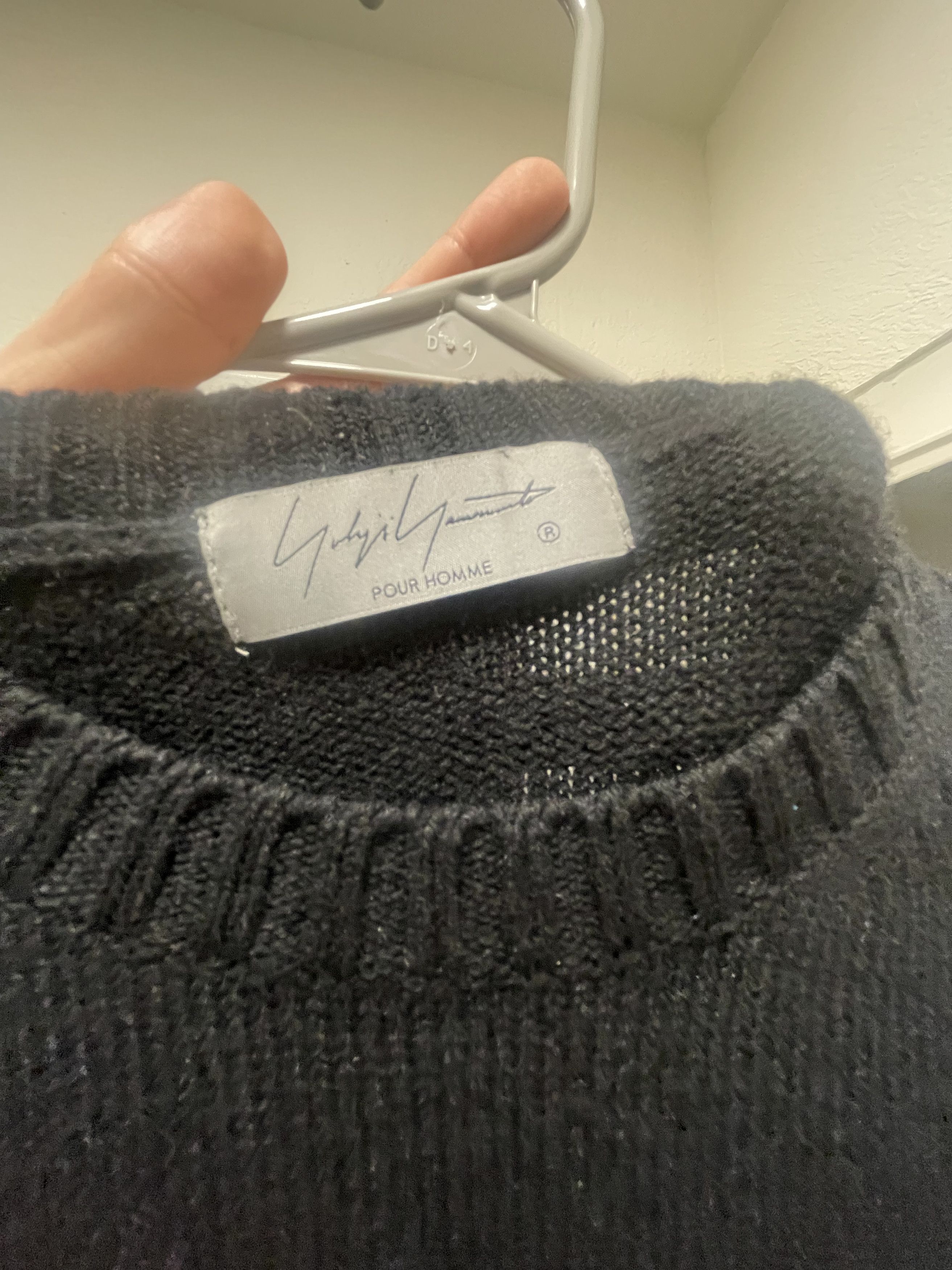 Yohji Yamamoto Black 7G Flower Sweater Size US L / EU 52-54 / 3 - 8 Thumbnail