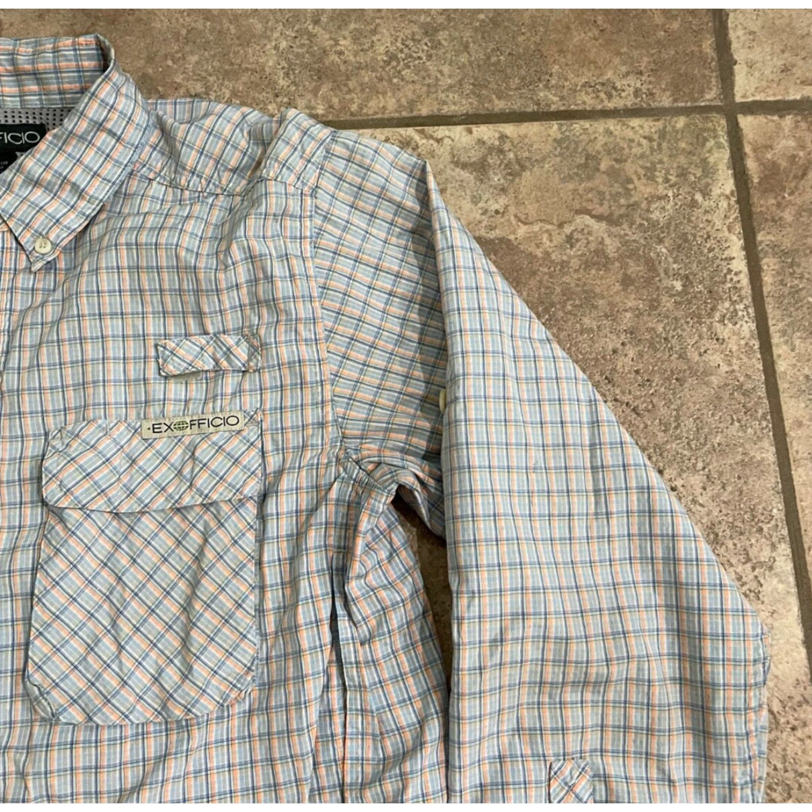 ExOfficio ExOfficio plaid long sleeve button-down vented polyester blend shirt Mens Size S Size US S / EU 44-46 / 1 - 2 Thumbnail