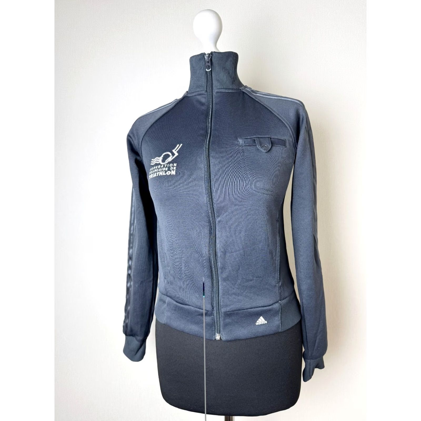 Adidas Adidas womens jacket France Triathlon Federation Size UK 10 S Blue Size L / US 10 / IT 46 - 2 Thumbnail