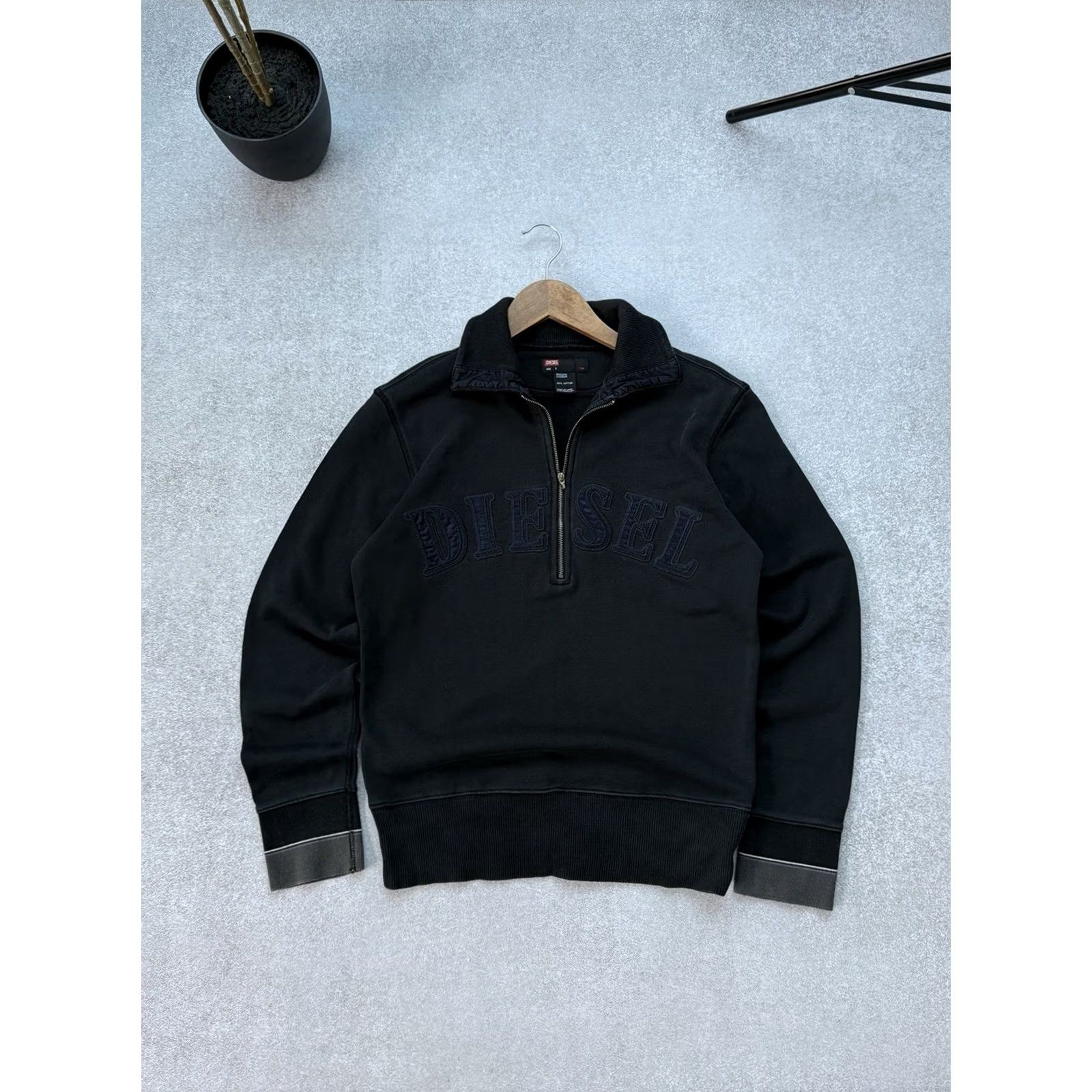 Diesel VINTAGE Diesel Pullover Sweatshirt Zip Big Logo Y2K Dark Green Men’s Size S Size US S / EU 44-46 / 1 - 2 Thumbnail