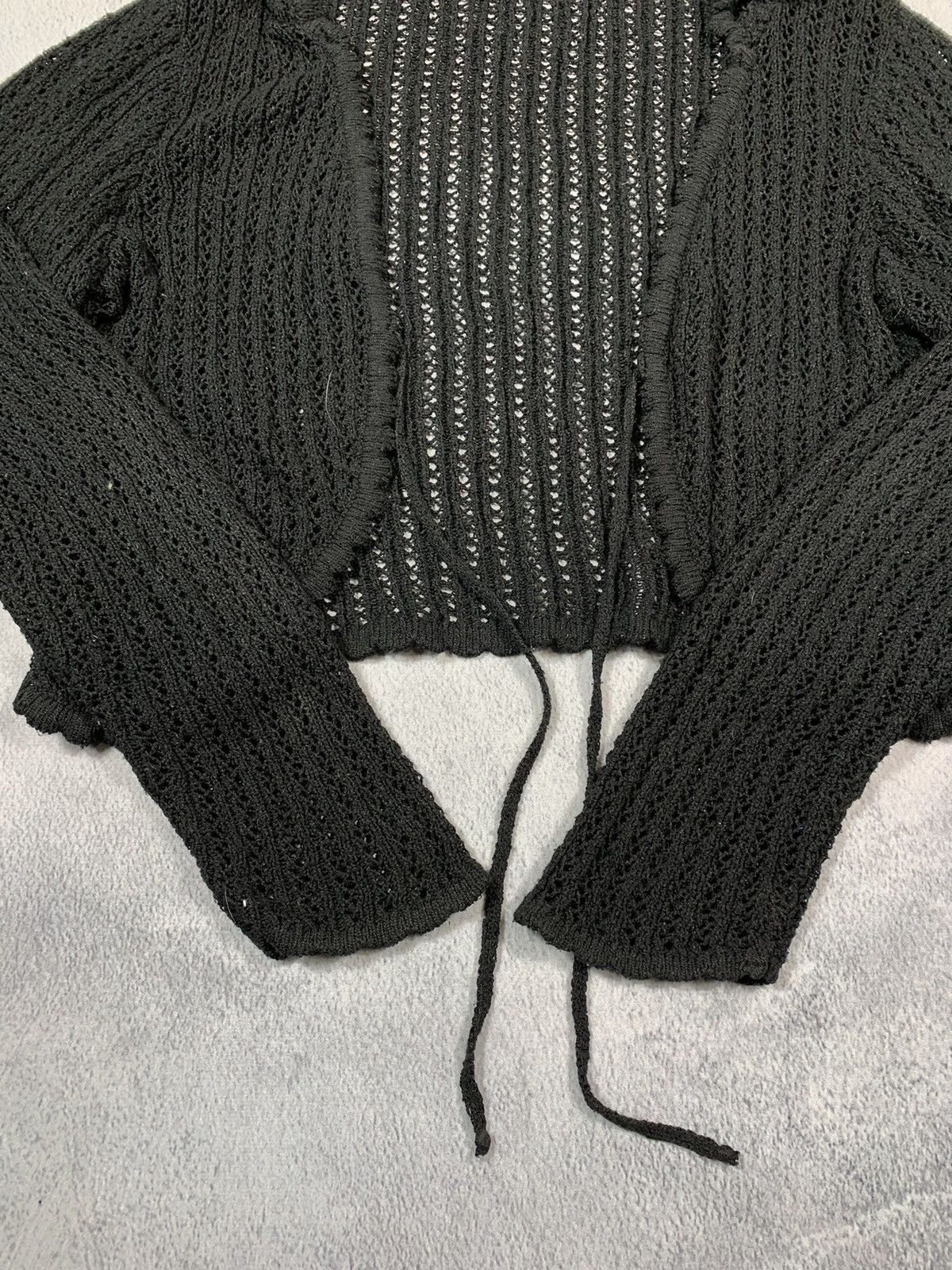Japanese Brand × Vintage Vintage Y2K style Cropped Mesh hoodie Avant Garde opium Size S / US 4 / IT 40 - 5 Thumbnail