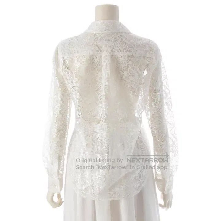 Comme des Garcons Comme des Garcons Vintage white lace long-sleeved shirt Size XS / US 0-2 / IT 36-38 - 4 Thumbnail