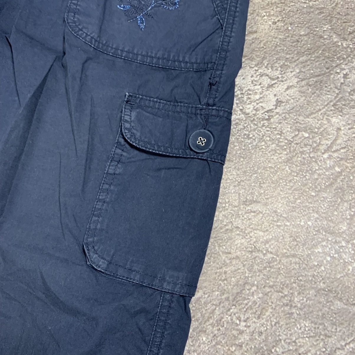 Vintage Vintage 90s Baggy Cargo Pants Flared Parachute Grunge Logo M Size 32" / US 10 / IT 46 - 4 Thumbnail