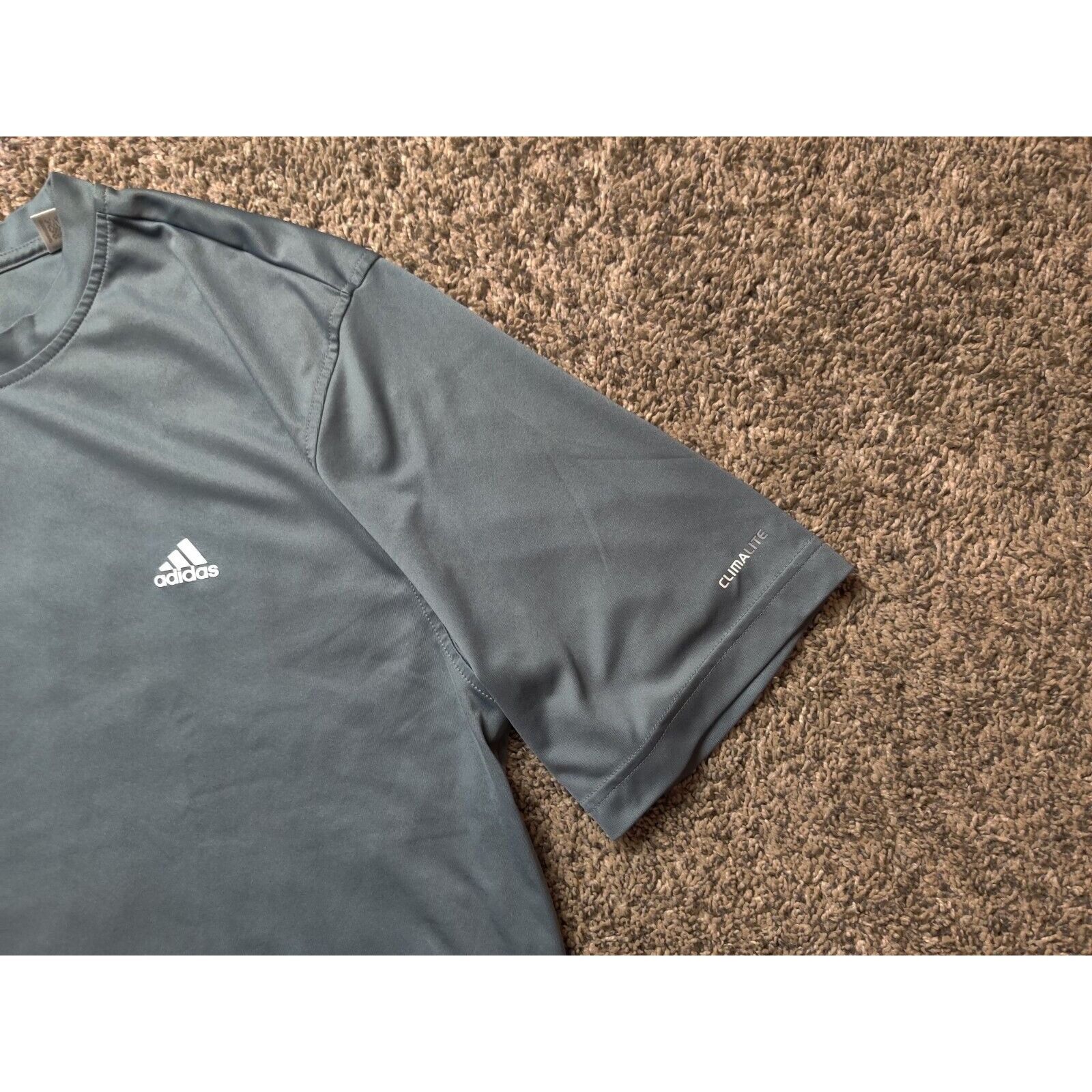 Adidas Adidas Shirt Adult Mens Large Solid Gray Climalite Size US L / EU 52-54 / 3 - 4 Thumbnail