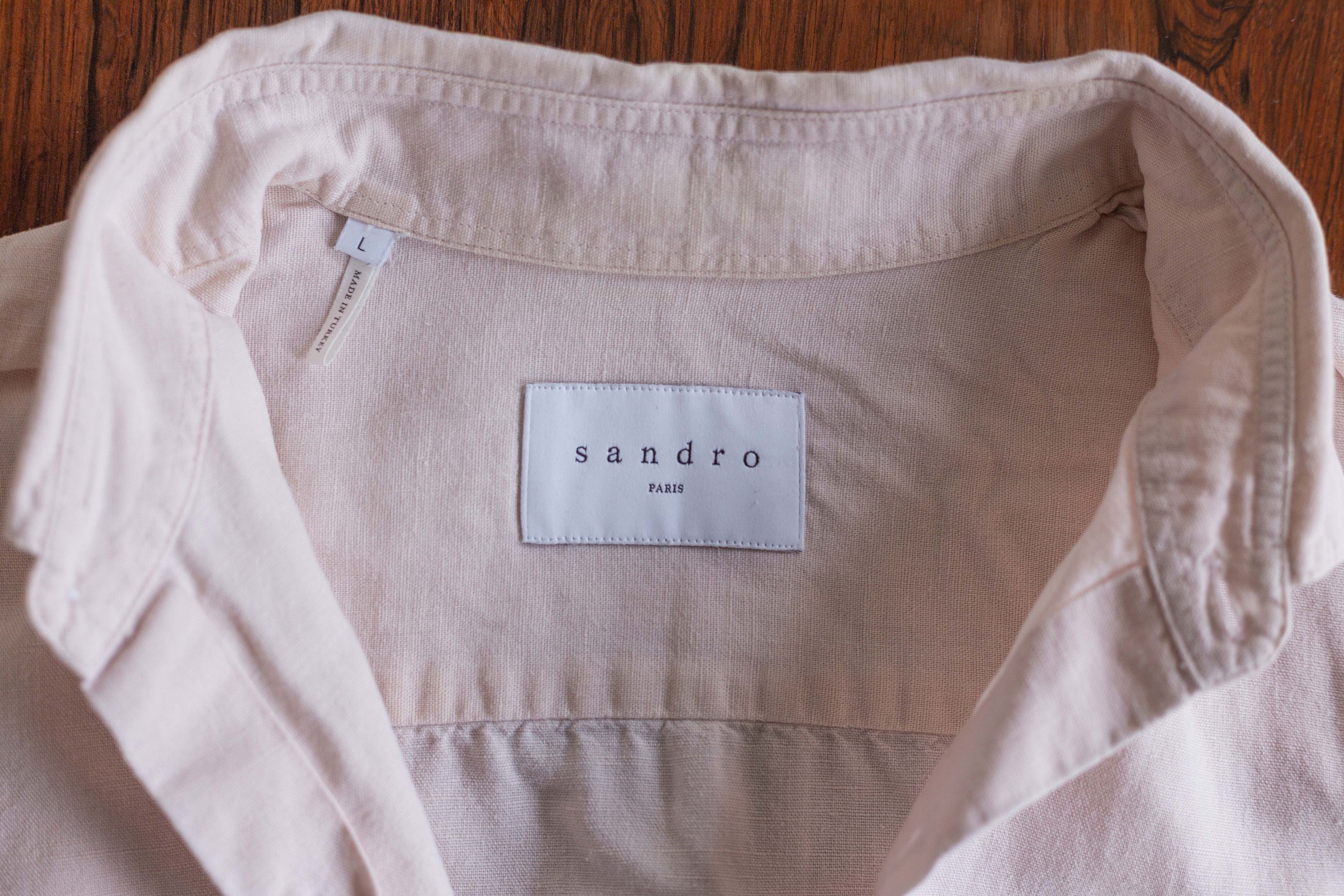 Sandro Sandro Paris Linen Cotton Blend Button-Up Shirt Size US L / EU 52-54 / 3 - 4 Thumbnail