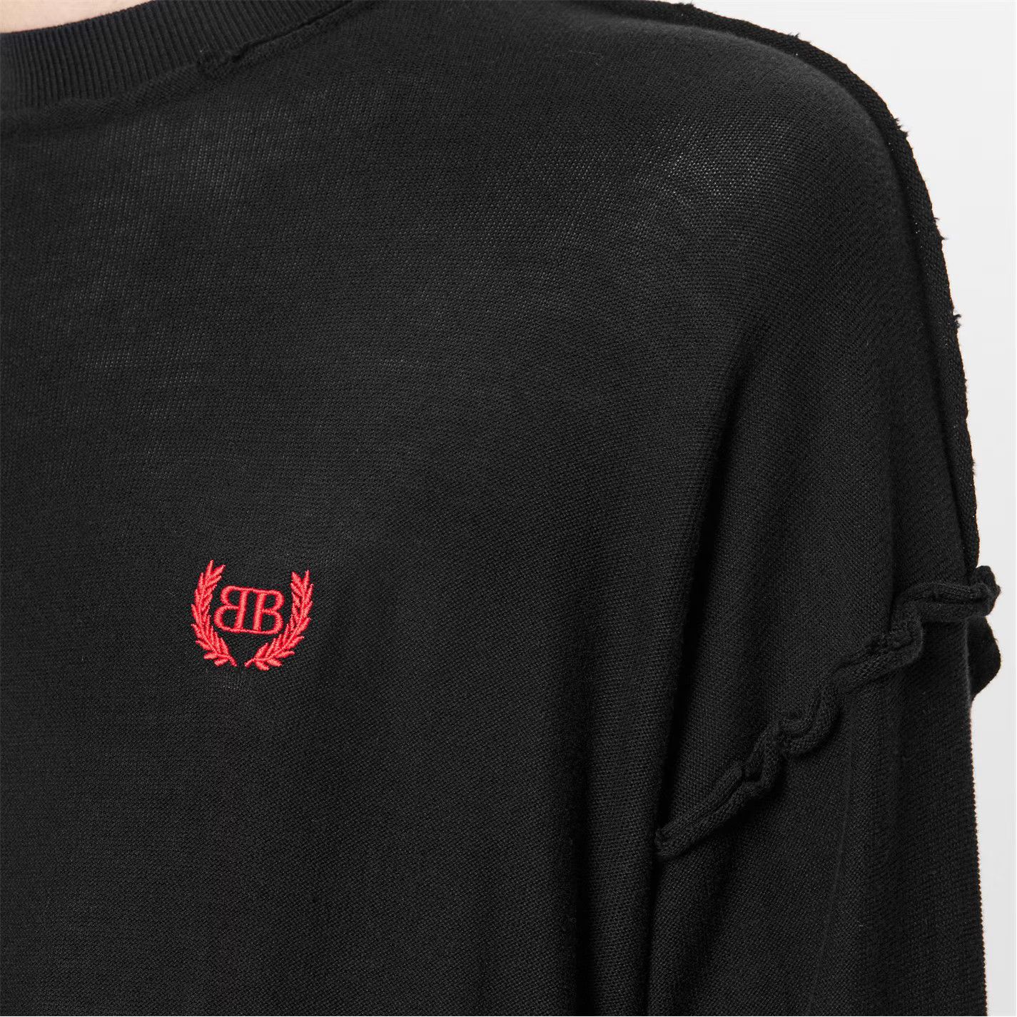 Balenciaga o1g2r1mq0226 Oversized Sweater In Black Size US L / EU 52-54 / 3 - 5 Thumbnail