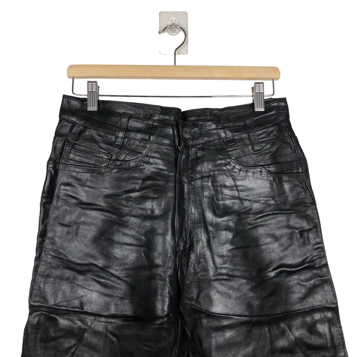 Genuine Leather 🔥90’s Vintage Genuine Leather Pants Japan Issey Miyake Size US 30 / EU 46 - 3 Thumbnail