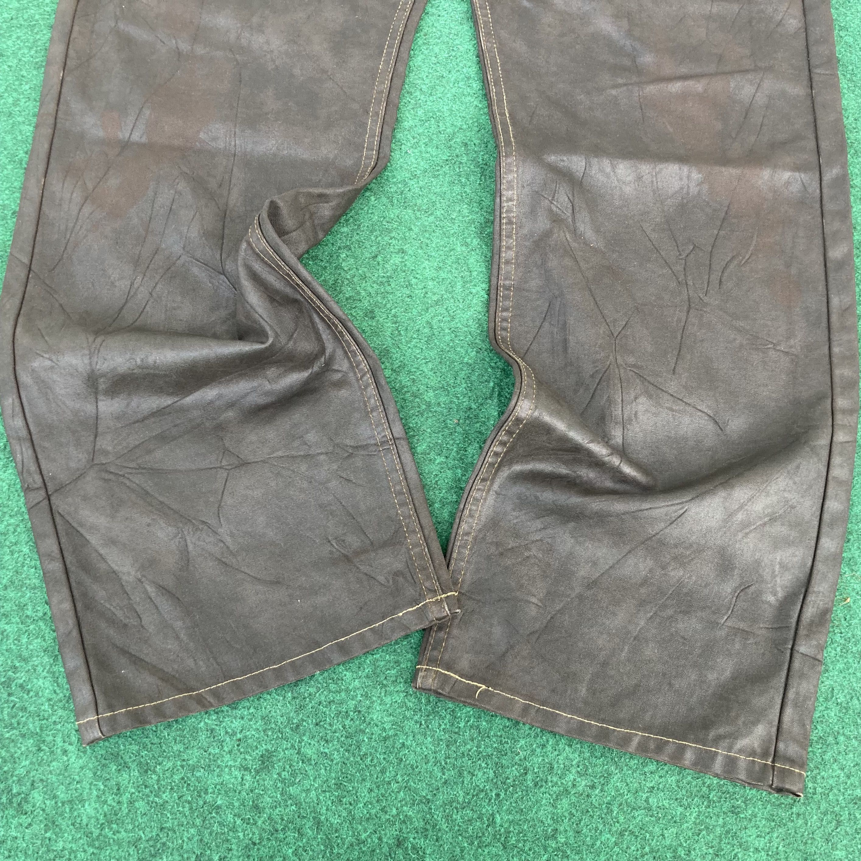 Levi's × Vintage Vtg 35x31 Levis 505 Wax Coated Sz 35 Waxed Coated Jeans Size US 35 - 9 Thumbnail